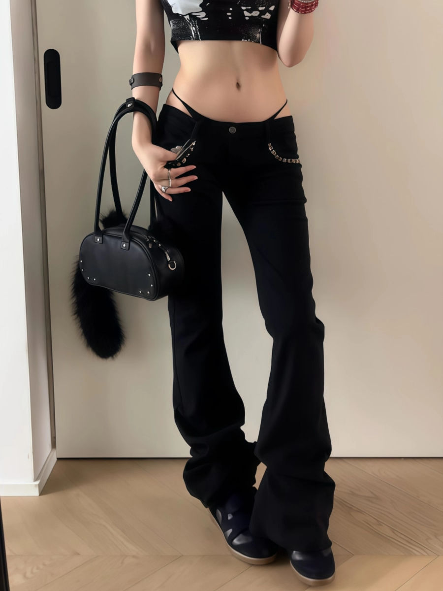 Miniaturbild: Retro Low-Rise Flared Jeans