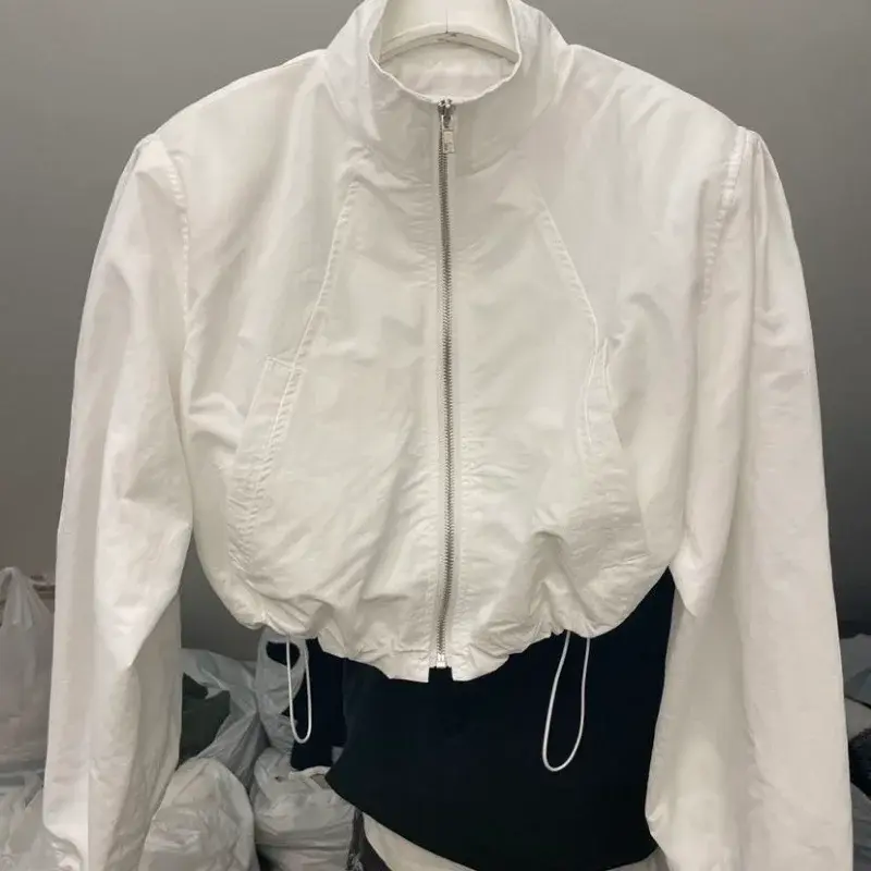 Thumbnail: Vintage Cropped Oversized Windbreaker Jacket
