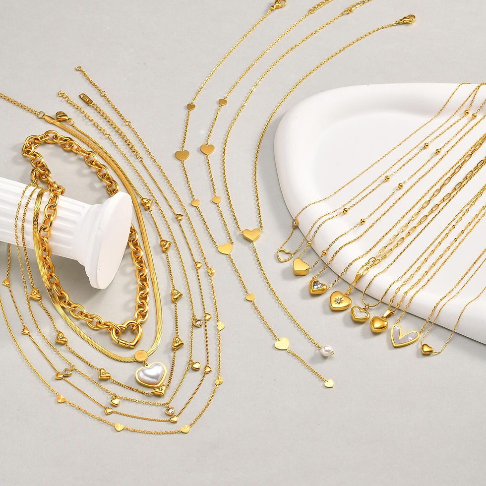 Miniatura: Gold Love Heart Pendant Necklace