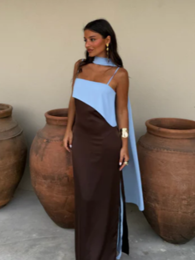 Thumbnail: Elegant Pleated Tiered Maxi Dress