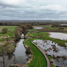 Wetlands with boardwalks