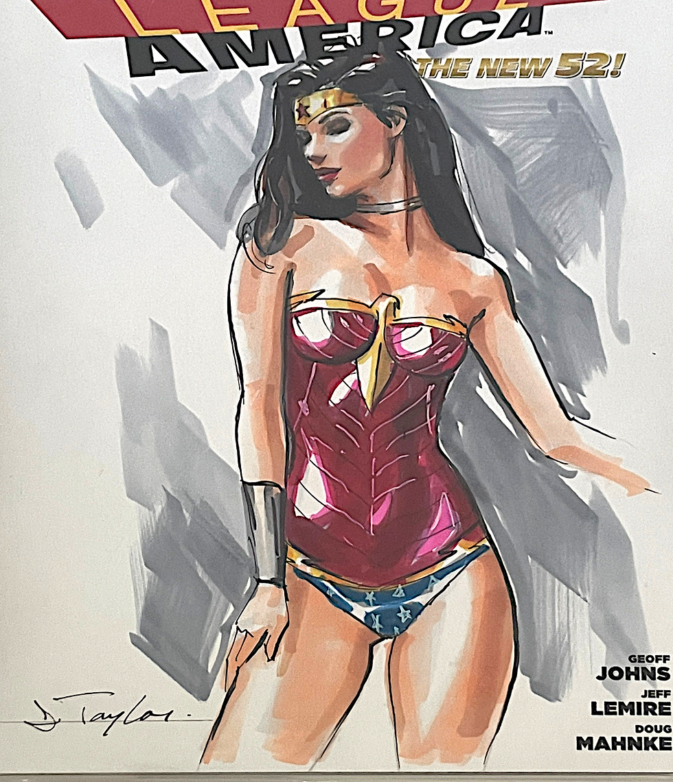 Thumbnail: Justice League of America 7 Blank Cover CBCS 9.8 WH Sketch by Jeff Taylor
