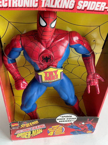 1998 Rare Electronic Talking 16 Inch Spider-Man By Toy Biz | VTG