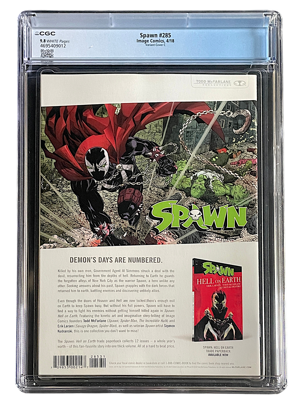 Thumbnail: Spawn 285 Variant Cover C Mattina CGC 9.8 WH