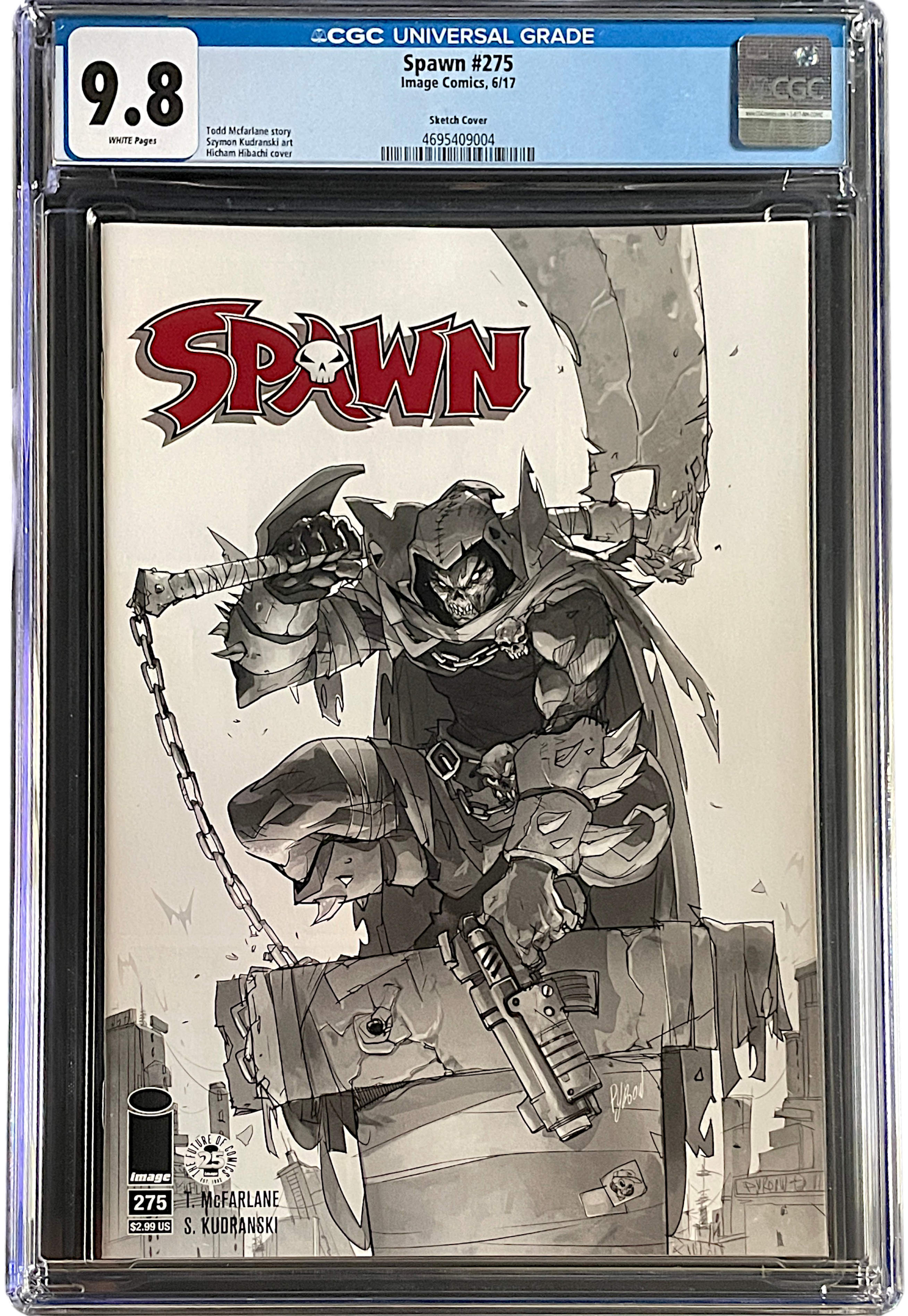 Spawn 275 Sketch Cover CGC 9.8 WH