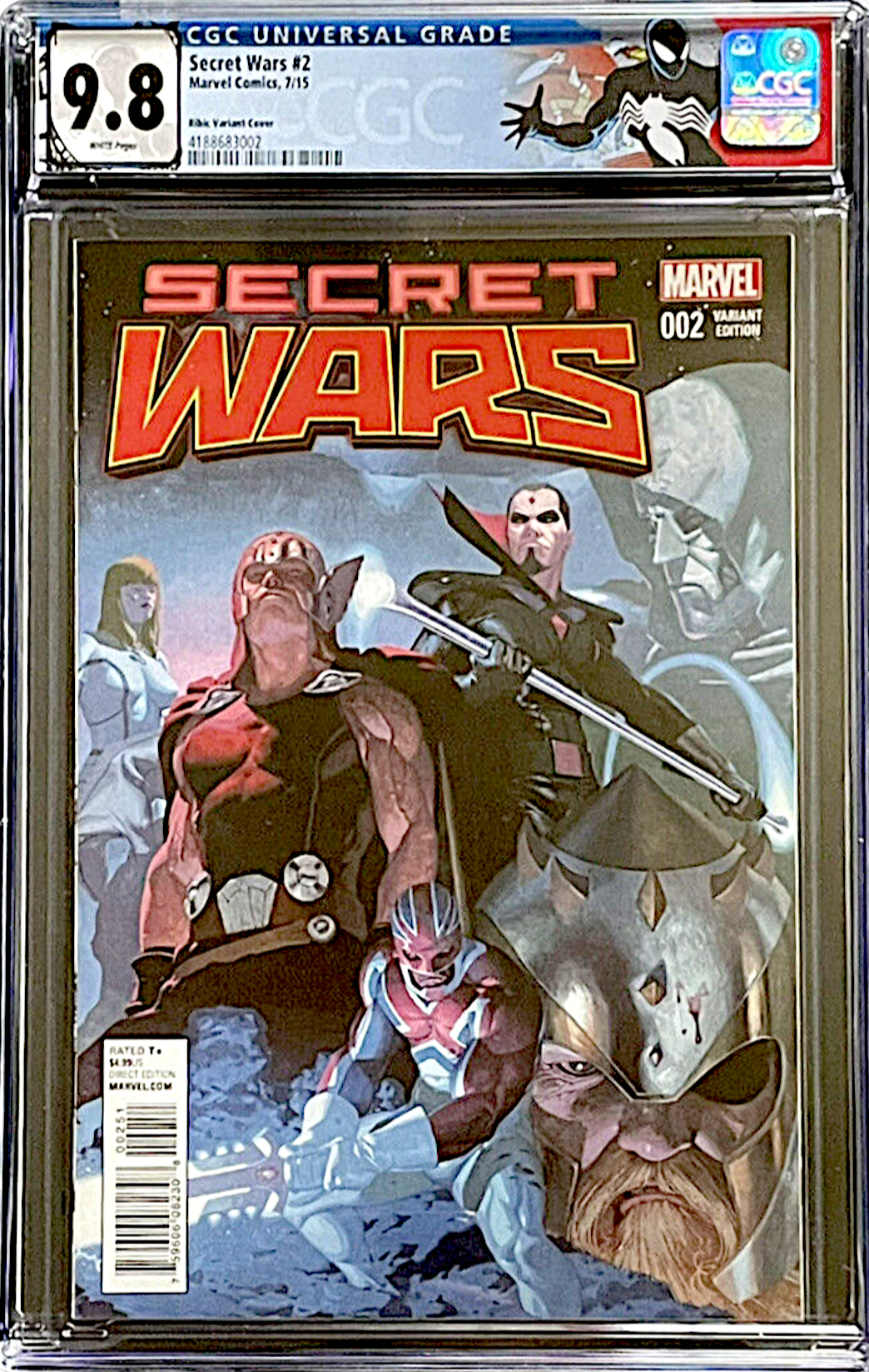 Secret Wars 2 CGC 9.8 WH Ribic 1:25 Variant 1st God Emperor Doom