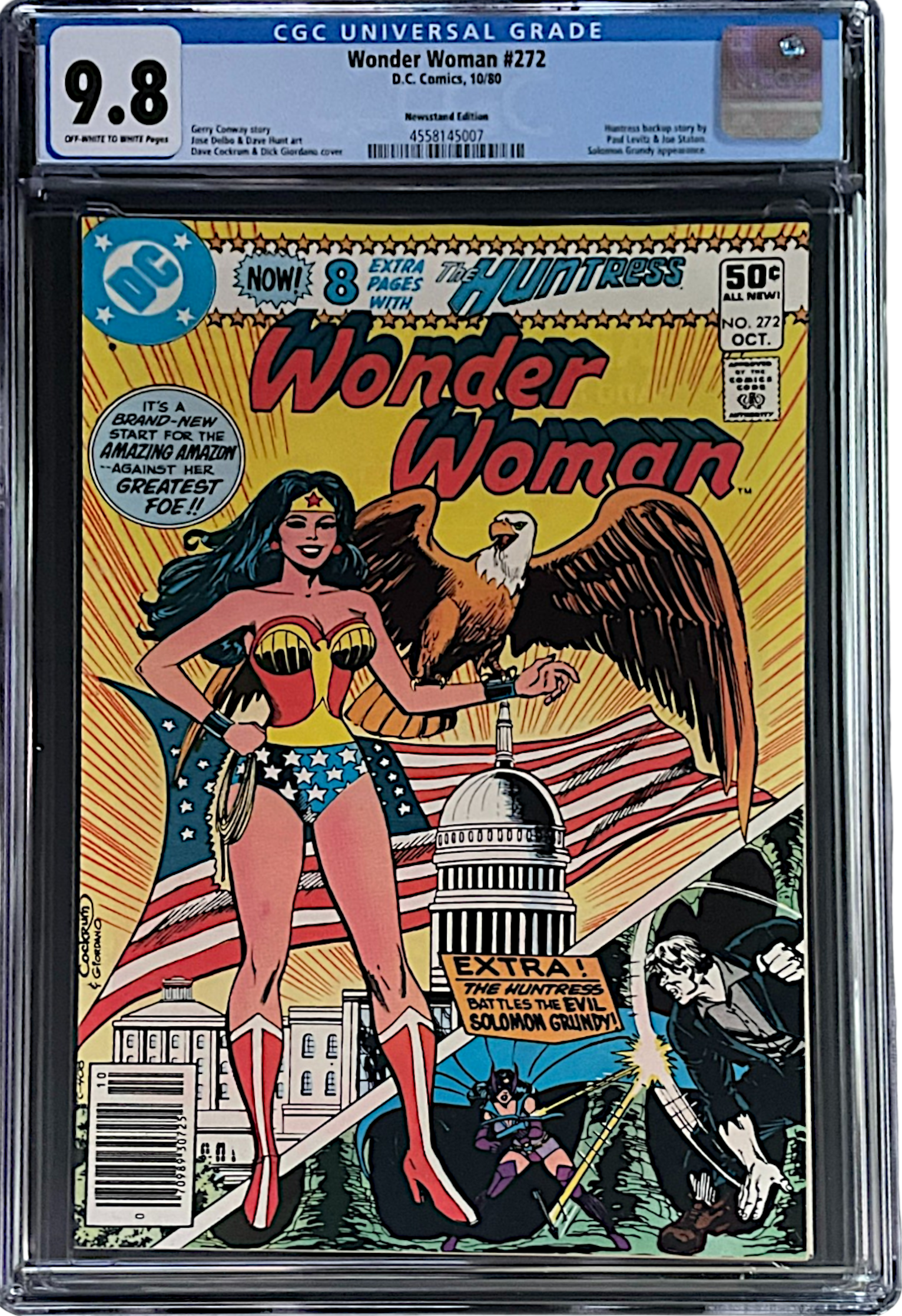 Wonder Woman 272 Newsstand CGC 9.8 OW to WH