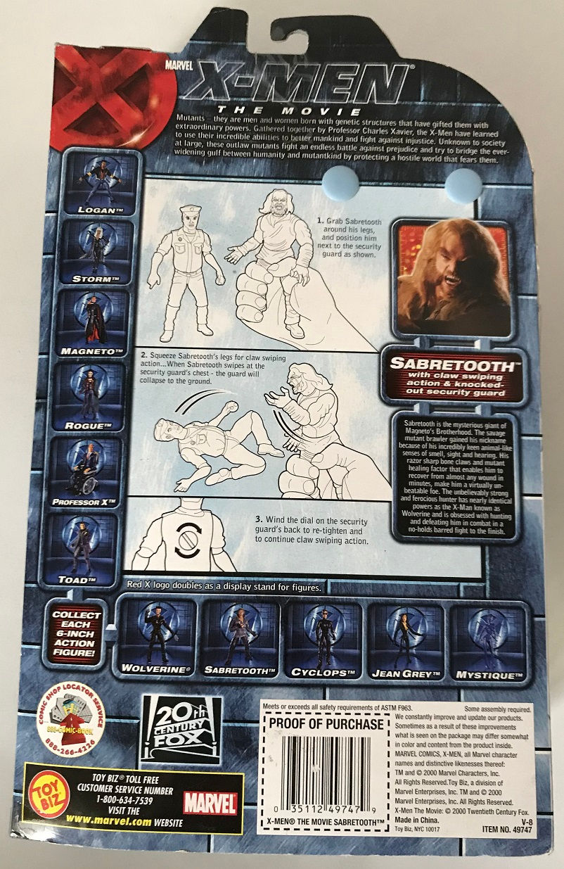 Thumbnail: 2000 Marvel X-Men The Movie Tyler Mane as Sabretooth Figure