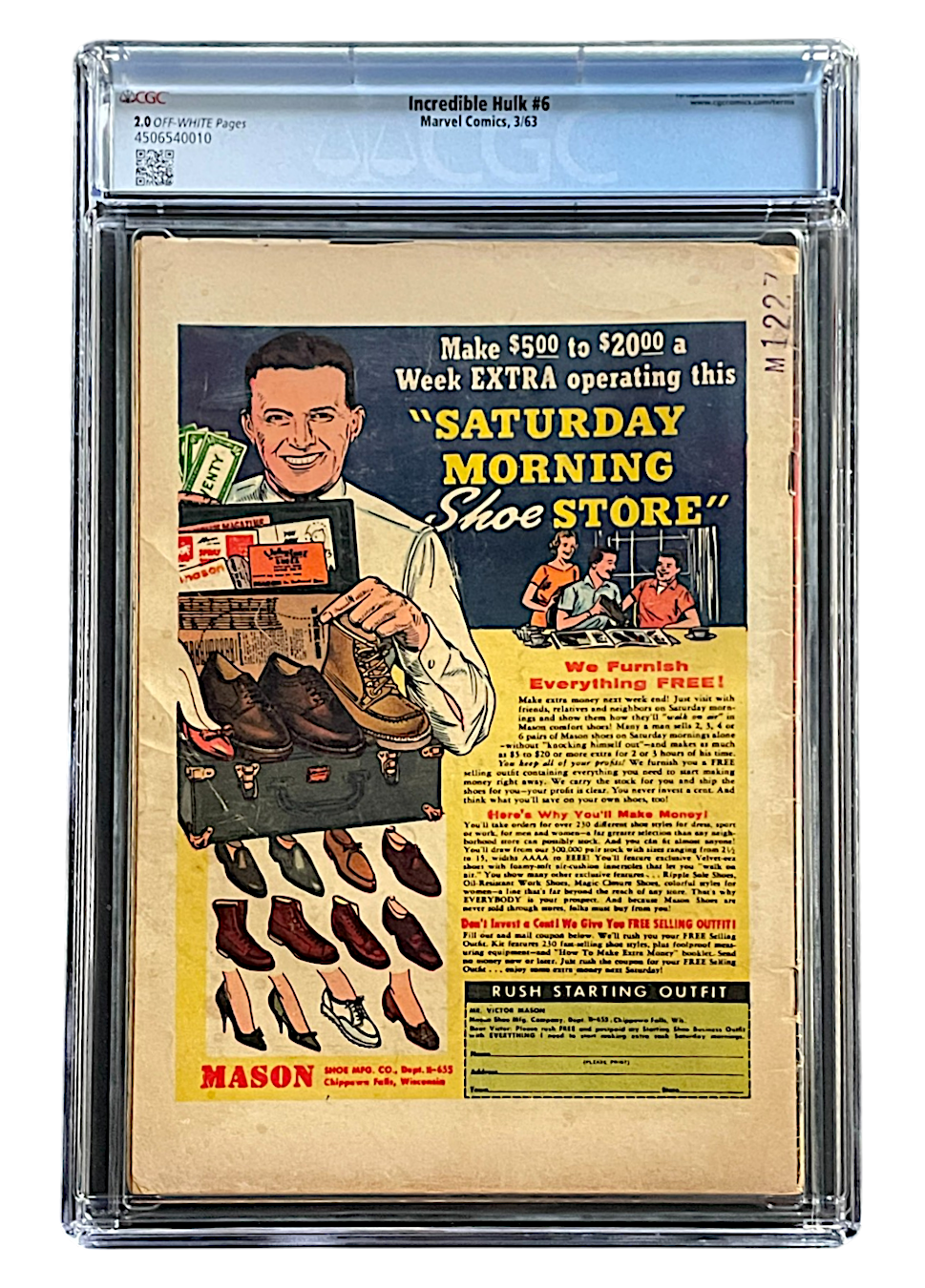 Thumbnail: Incredible Hulk 6 CGC 2.0 OW to WH