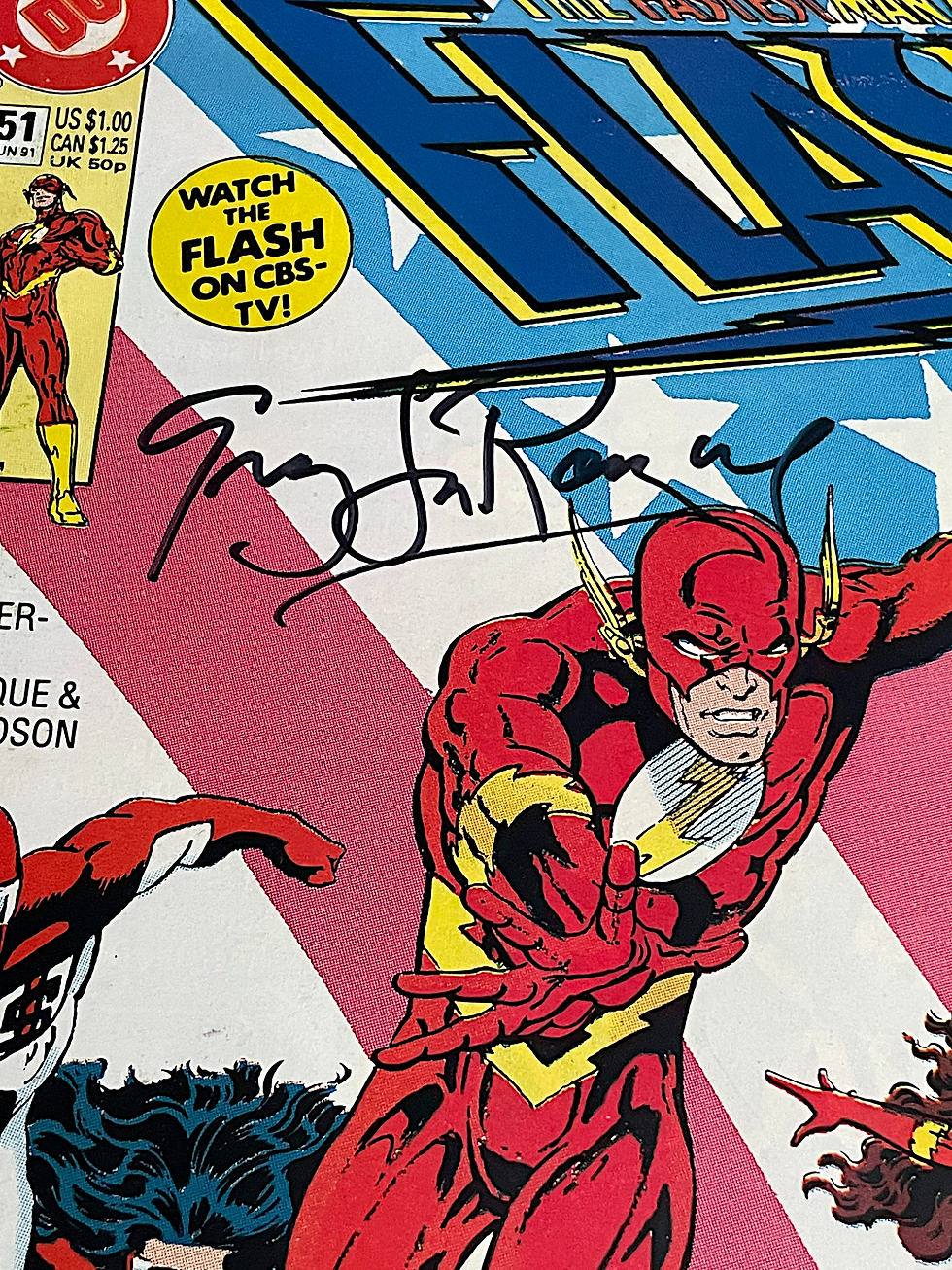 Thumbnail: Flash 51 CGC SS Signed by Greg LaRoque 9.0 WH