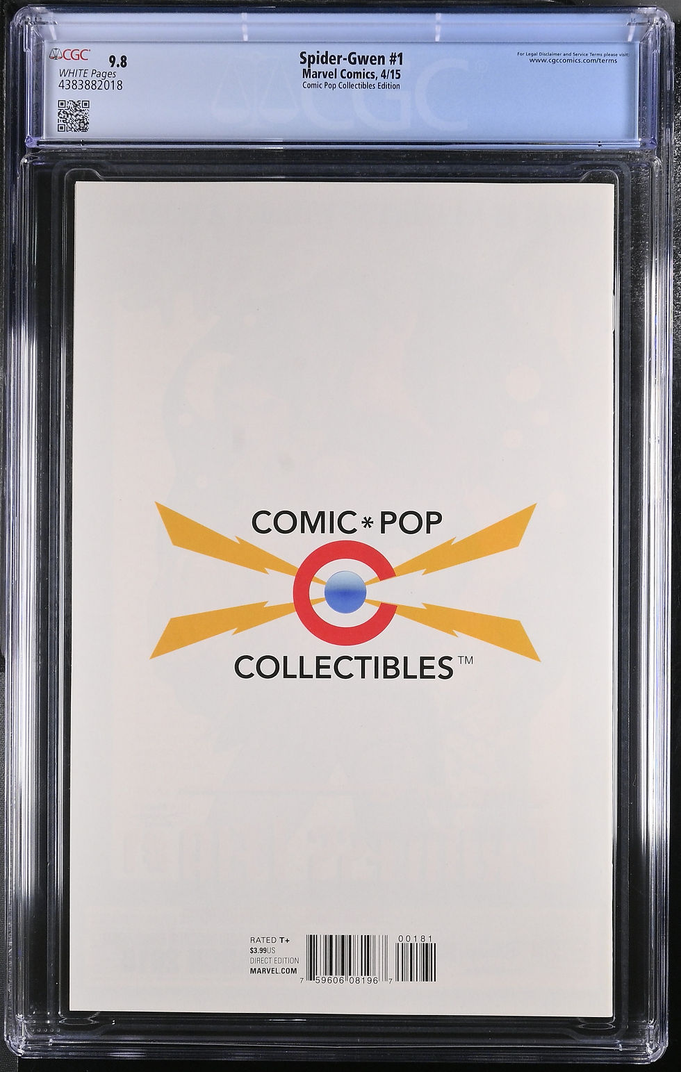 Thumbnail: Spider-Gwen 1 CGC 9.8 WH Comic Pop Collectibles Edition