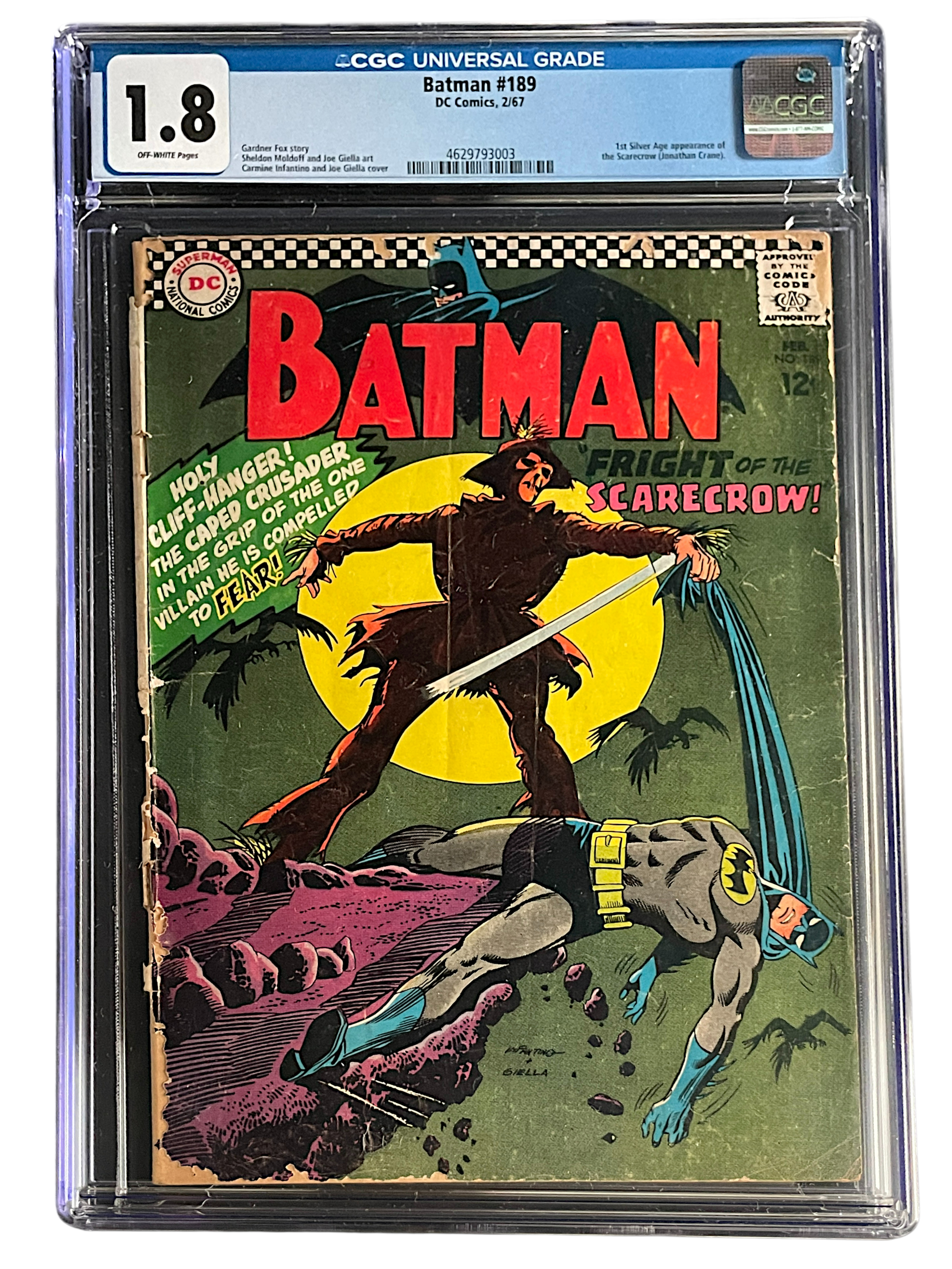 Batman 189 CGC 1.8 OW