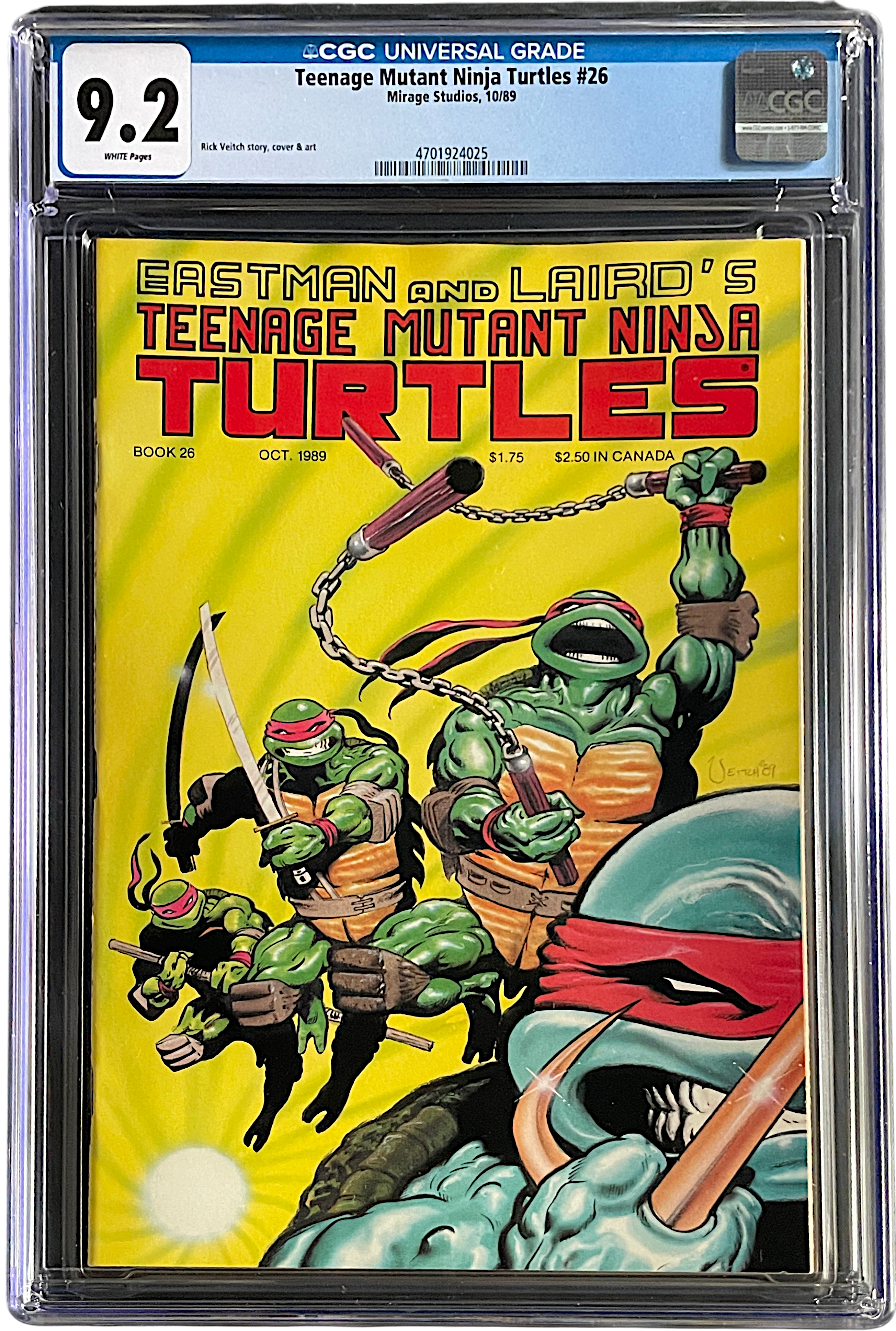 Teenage Mutant Ninja Turtles 26 CGC 9.2 WH