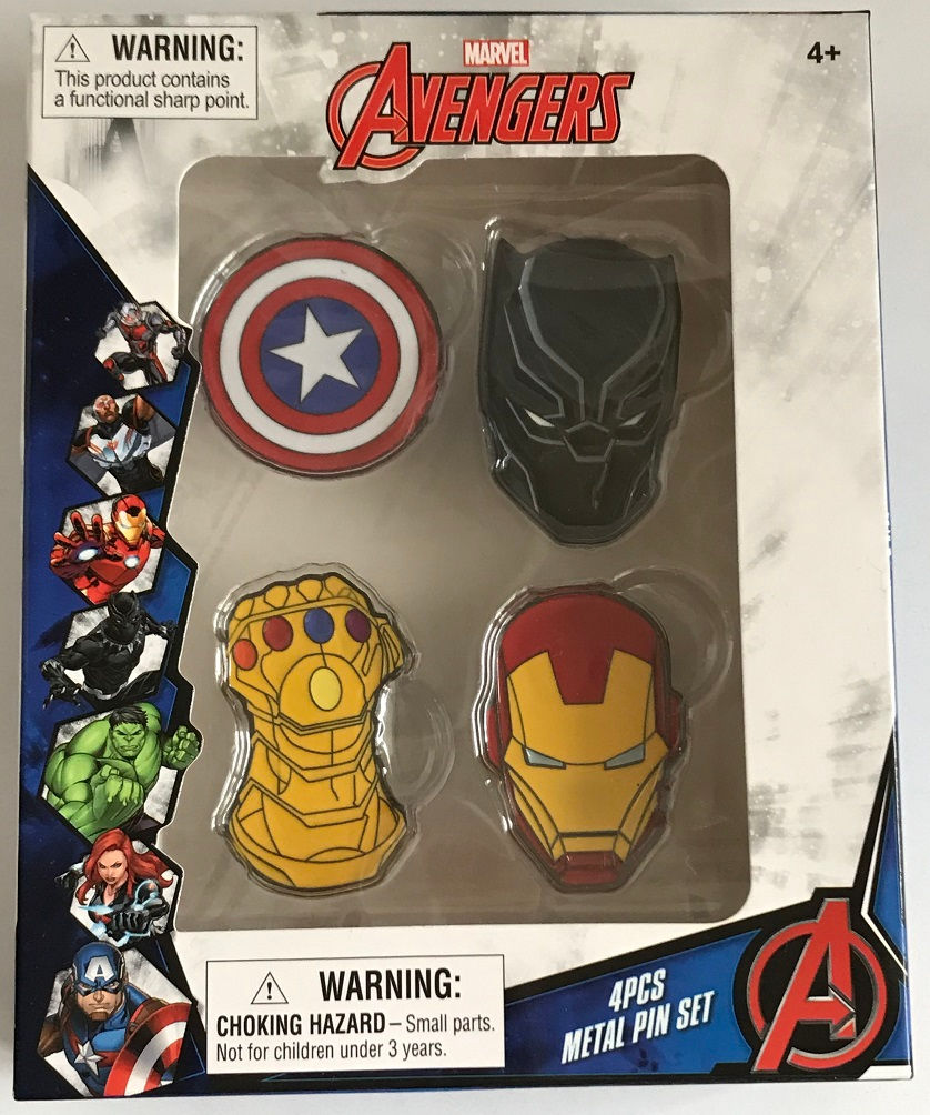 Thumbnail: Marvel 4 Pcs Metal Pin Sets