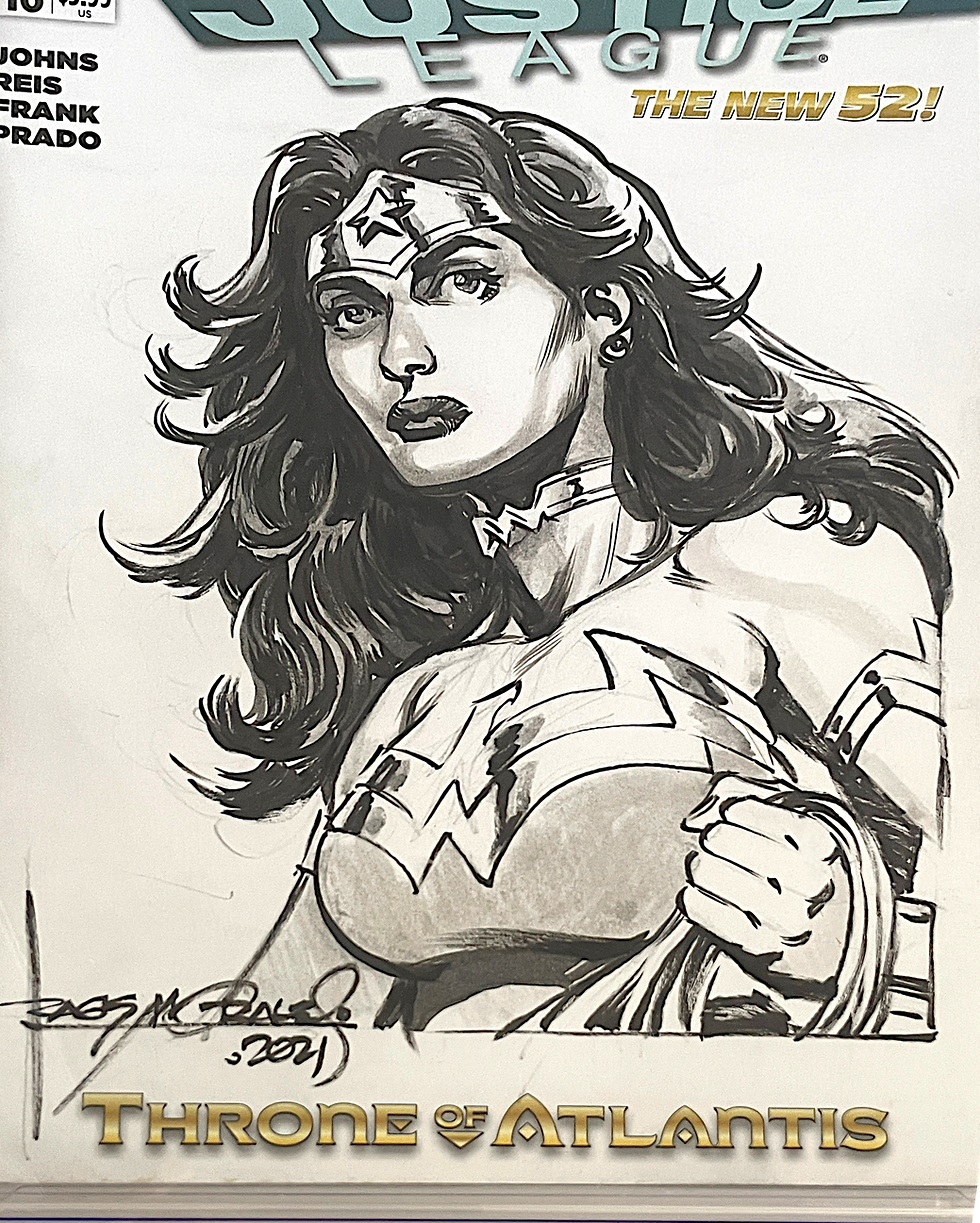 Thumbnail: Justice League 16 Blank Cover CGC JSA 9.6 WH Autograph by Rags Morales