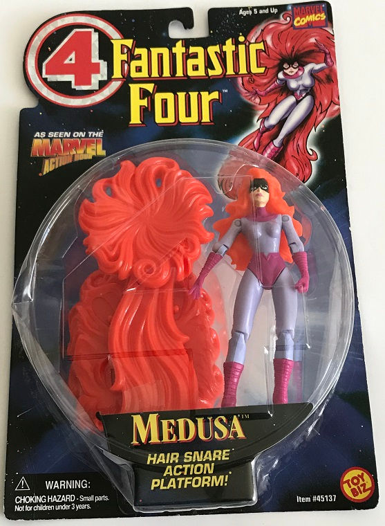 Thumbnail: 1996 Fantastic Four Medusa Hair Snare Action Platform Figure-Toy Biz