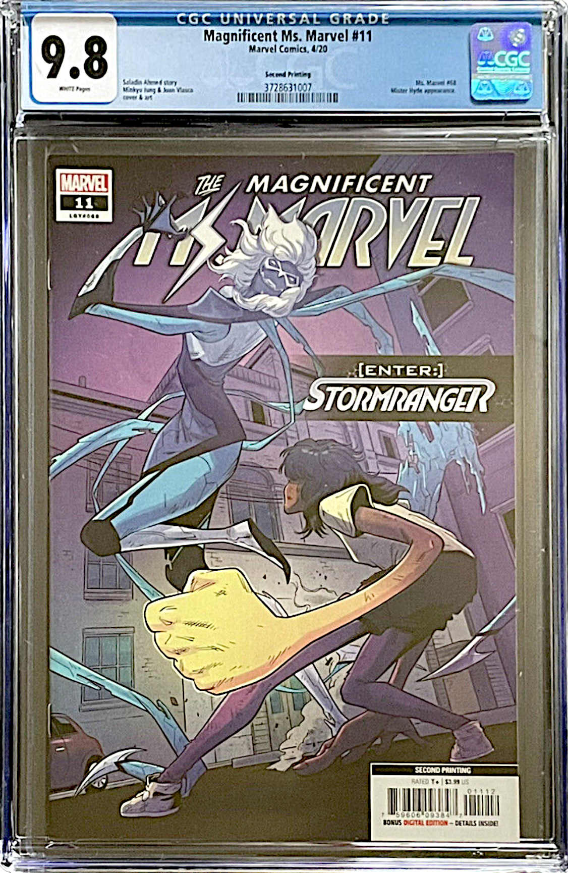 Magnificent Ms. Marvel 11 CGC 9.8 WH 2nd Print Variant