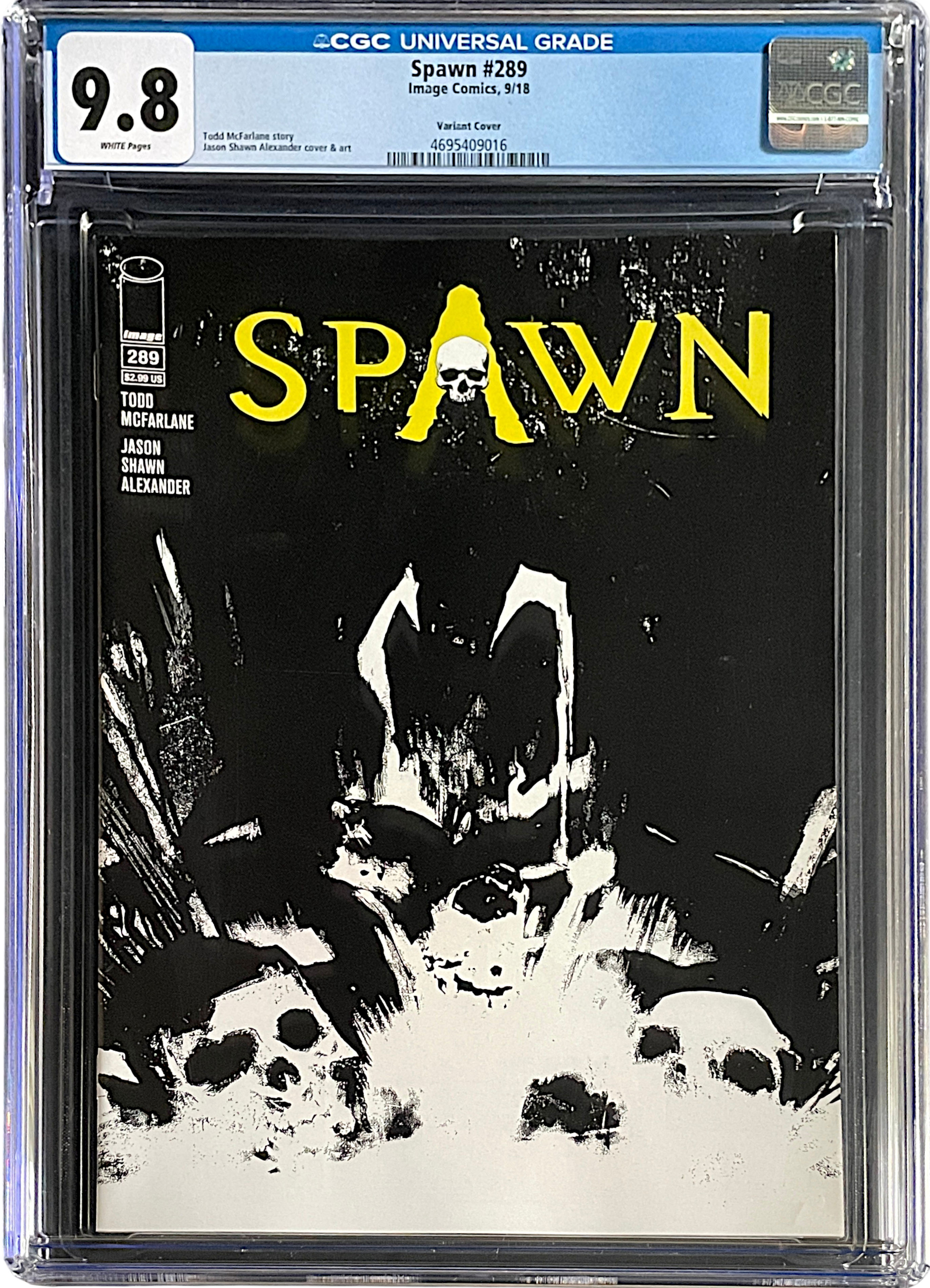 Spawn 289 Jason Shawn Alexander Variant CGC 9.8 WH 2018