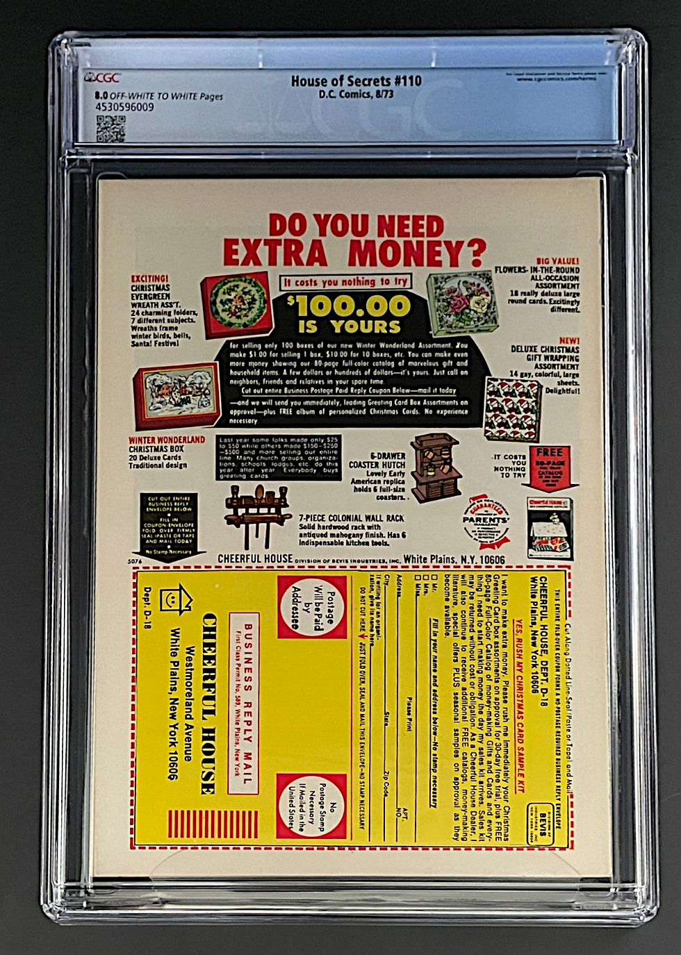 Thumbnail: House of Secrets 110 CGC 8.0 OW to WH