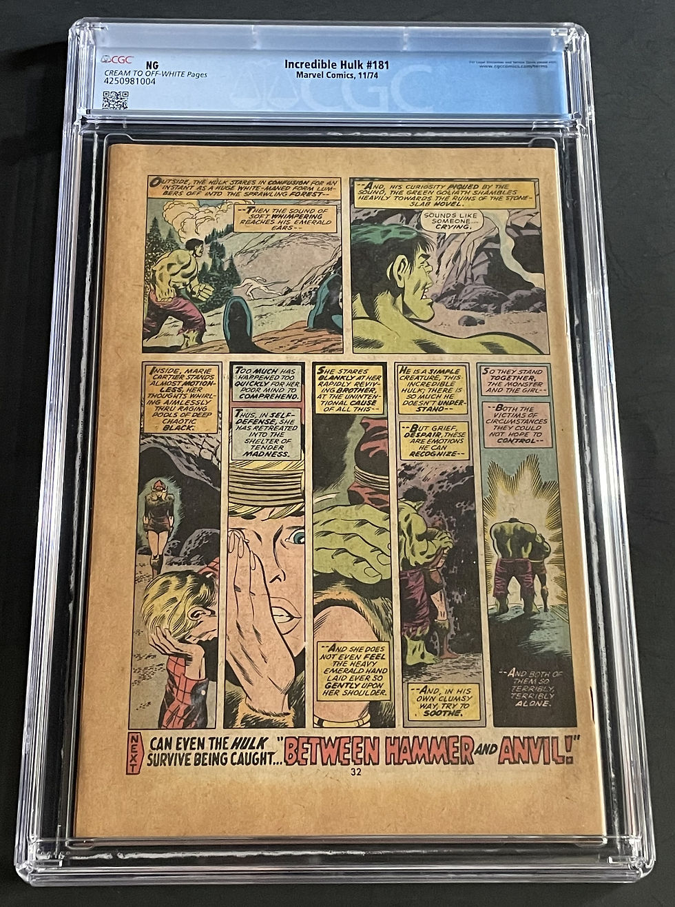 Thumbnail: Incredible Hulk 181 CGC NG Cream To Off-WH Pages [Coverless,Page 10 Missing]
