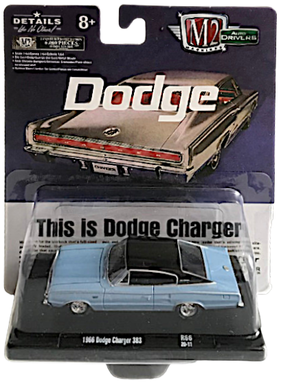 Machines AUTO-Drivers 1966 Dodge Charger 383 Dark Blue M2 1:64 DIECAST