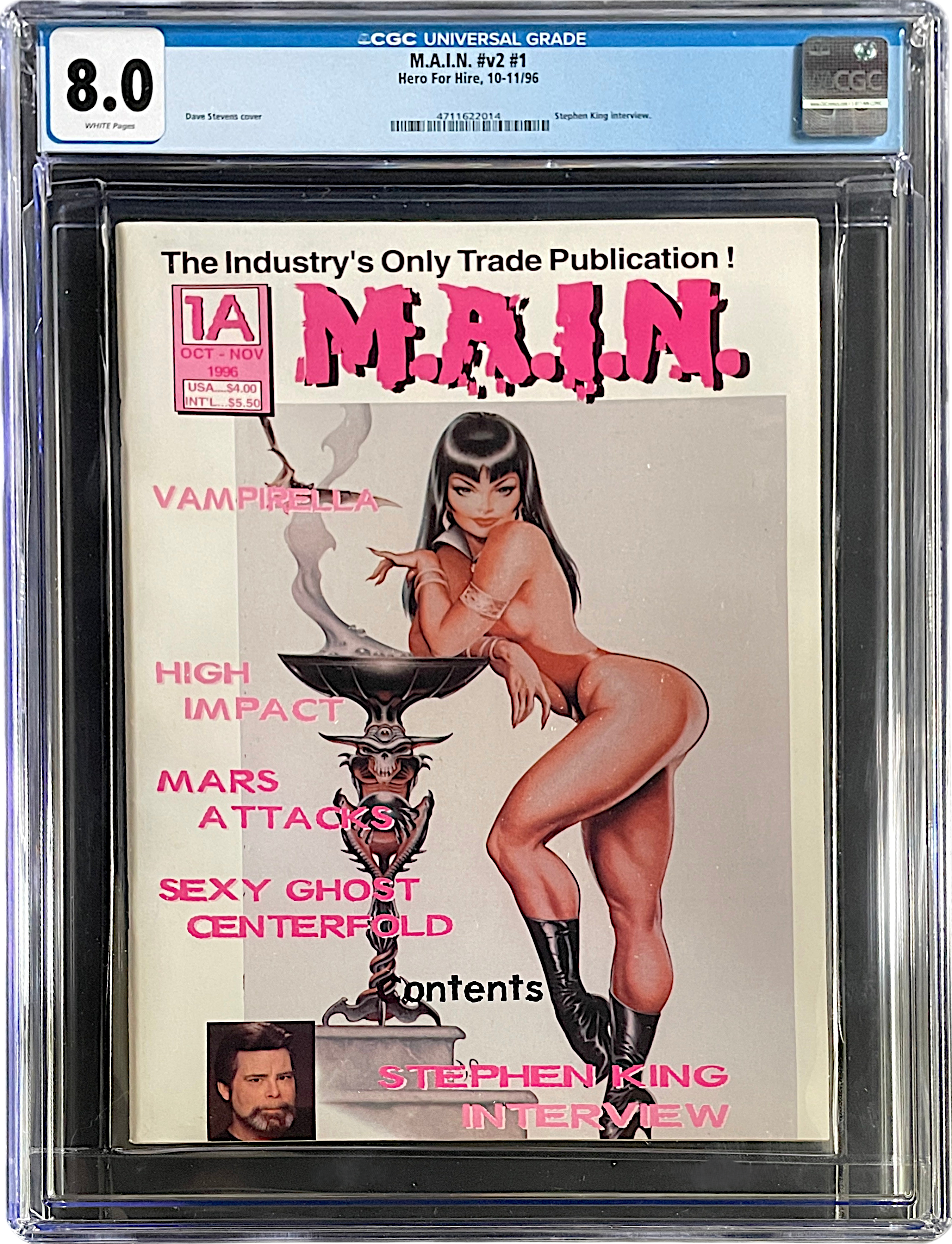 M.A.I.N, Vol. 2 #1 CGC 8.0 WH