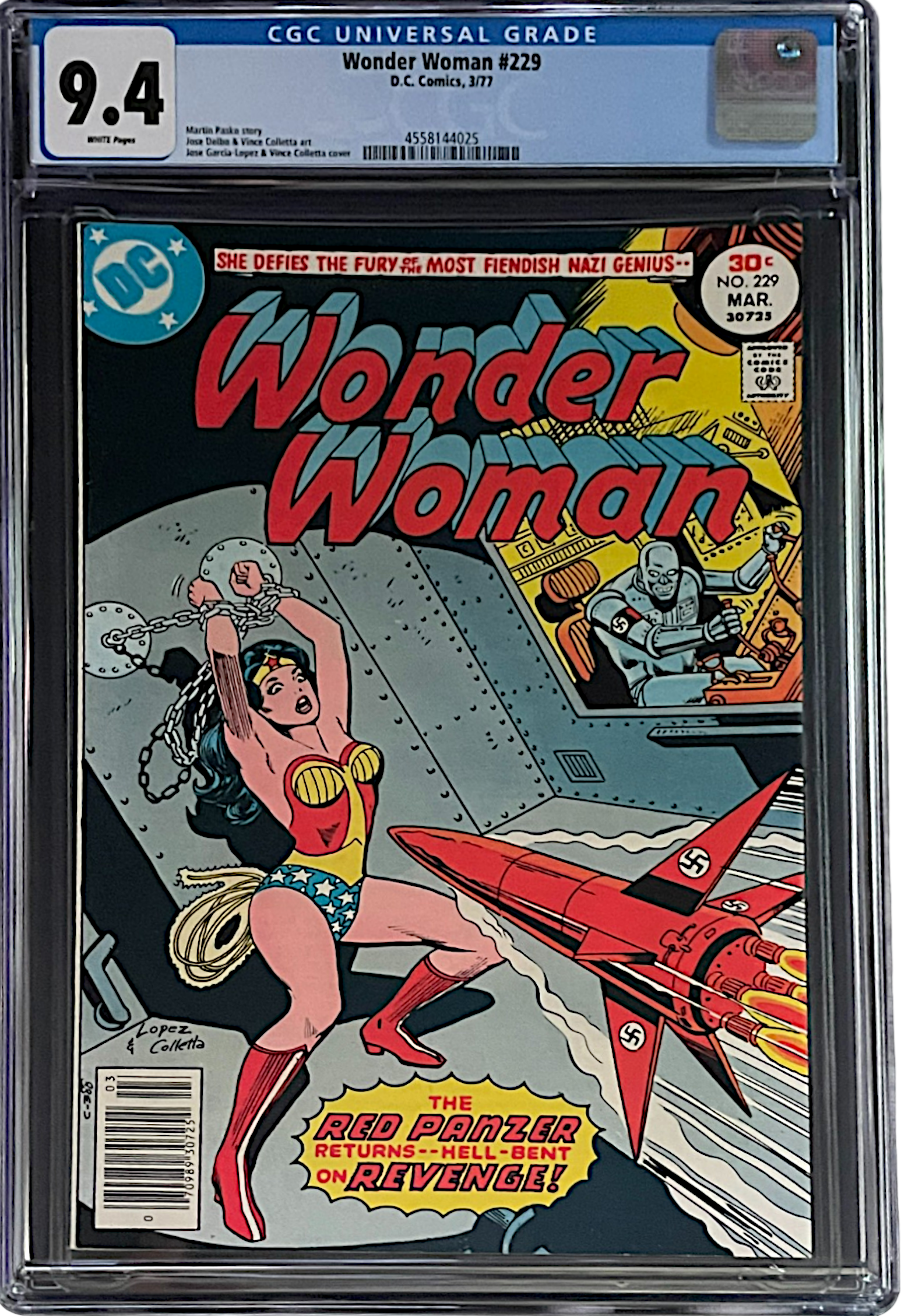Wonder Woman 229 CGC 9.4 WH