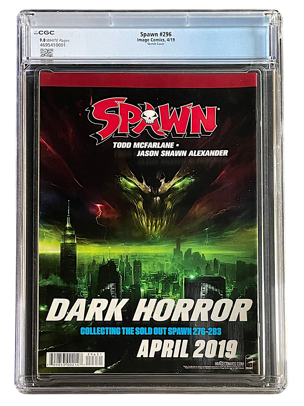 Thumbnail: Spawn 296 Mattina Sketch Variant CGC 9.8 WH 2019