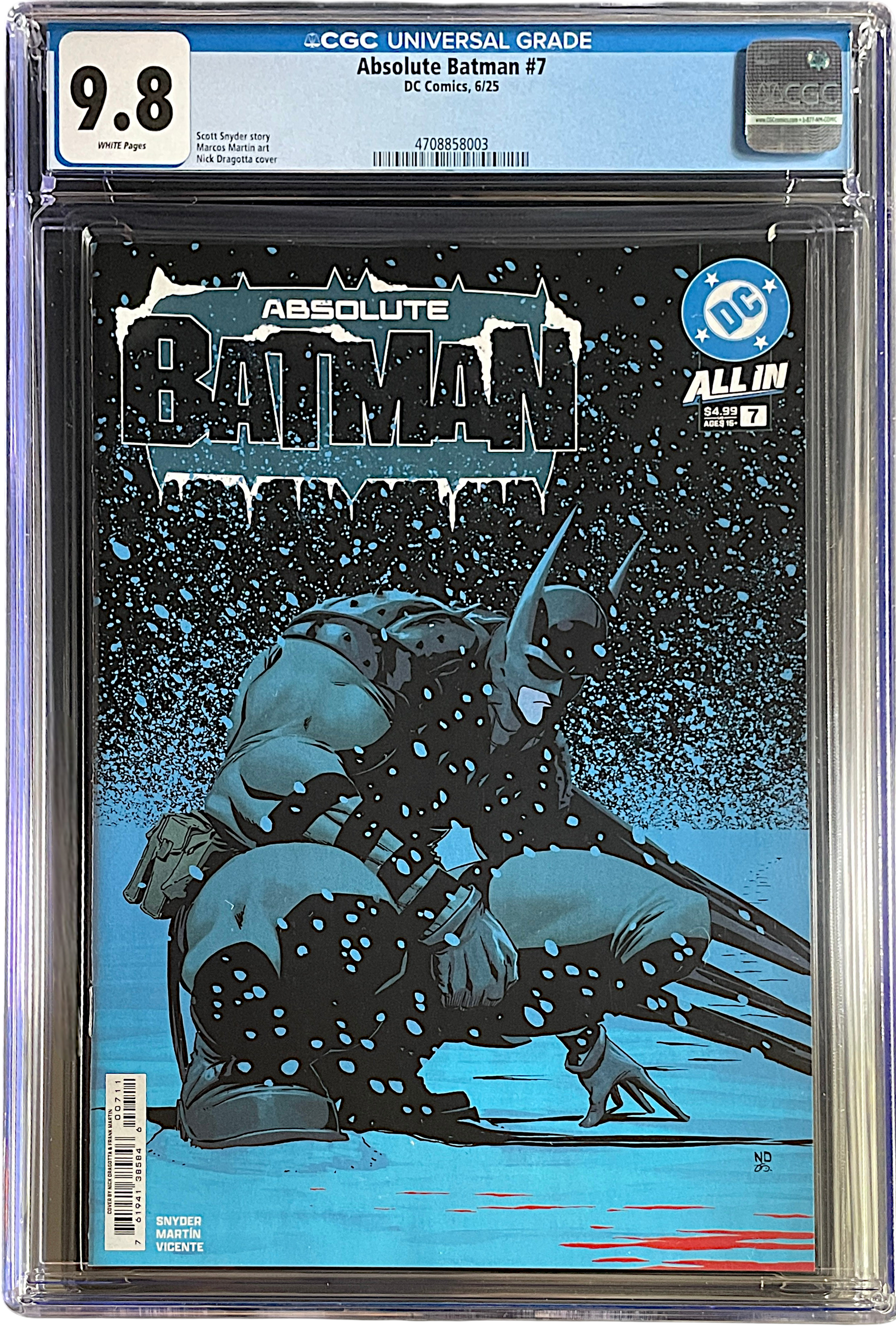 Absolute Batman 7 CGC 9.8 WH