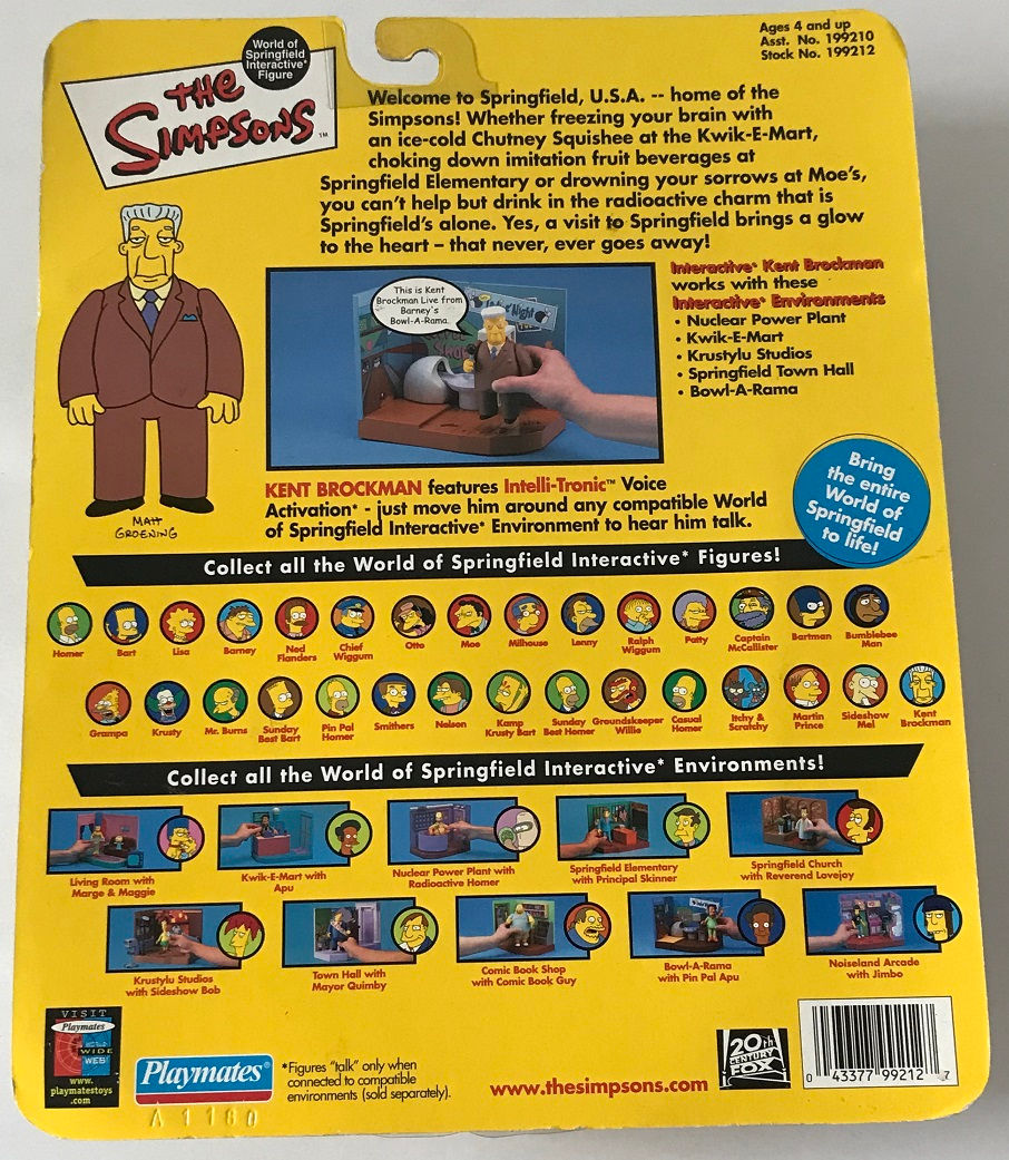 Thumbnail: 2001 The Simpsons Series 5 Kent Brockman By Playmates [Reselaed]