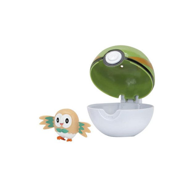 Thumbnail: Pokemon Clip n Go Rowlet Figure with Nest Ball
