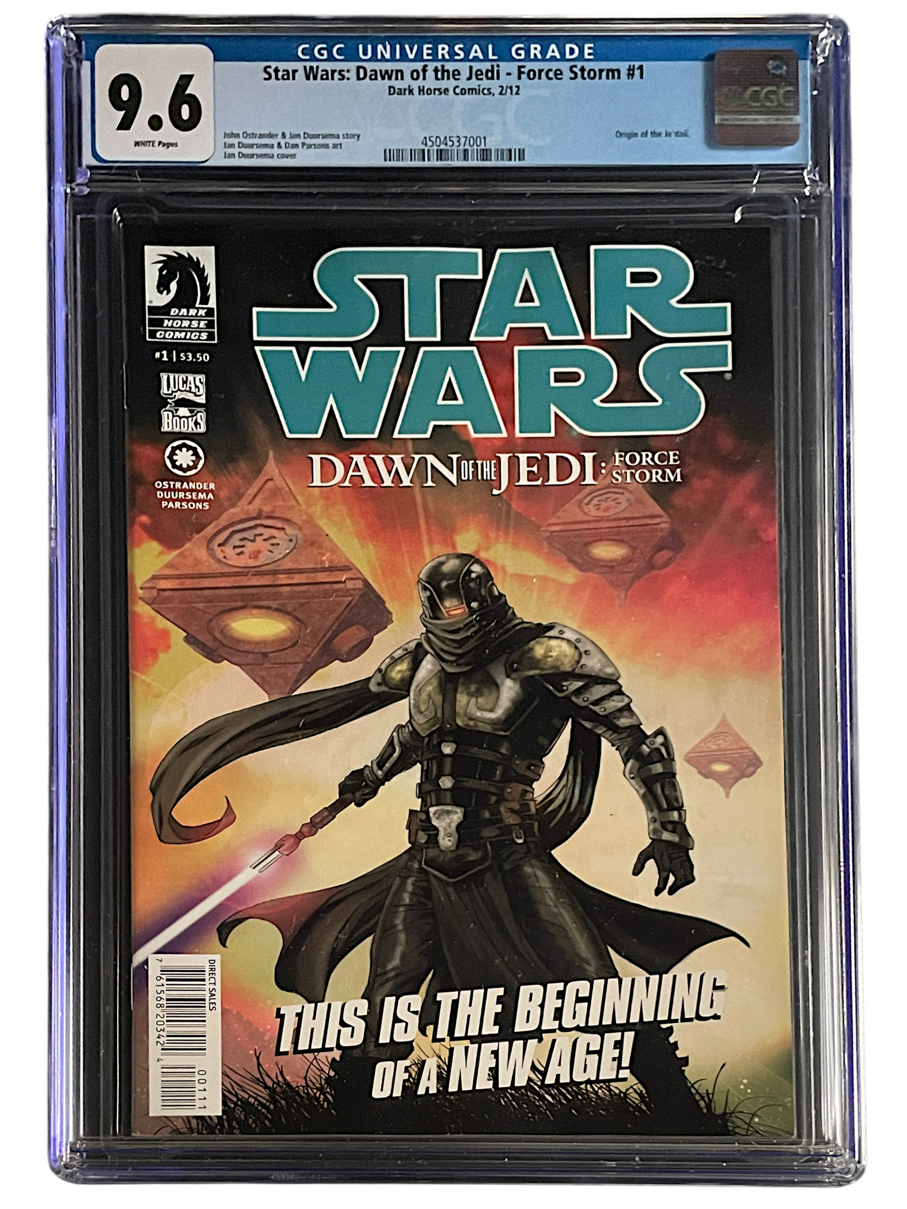 Star Wars Dawn of the Jedi Force Storm 1 CGC 9.6 WH