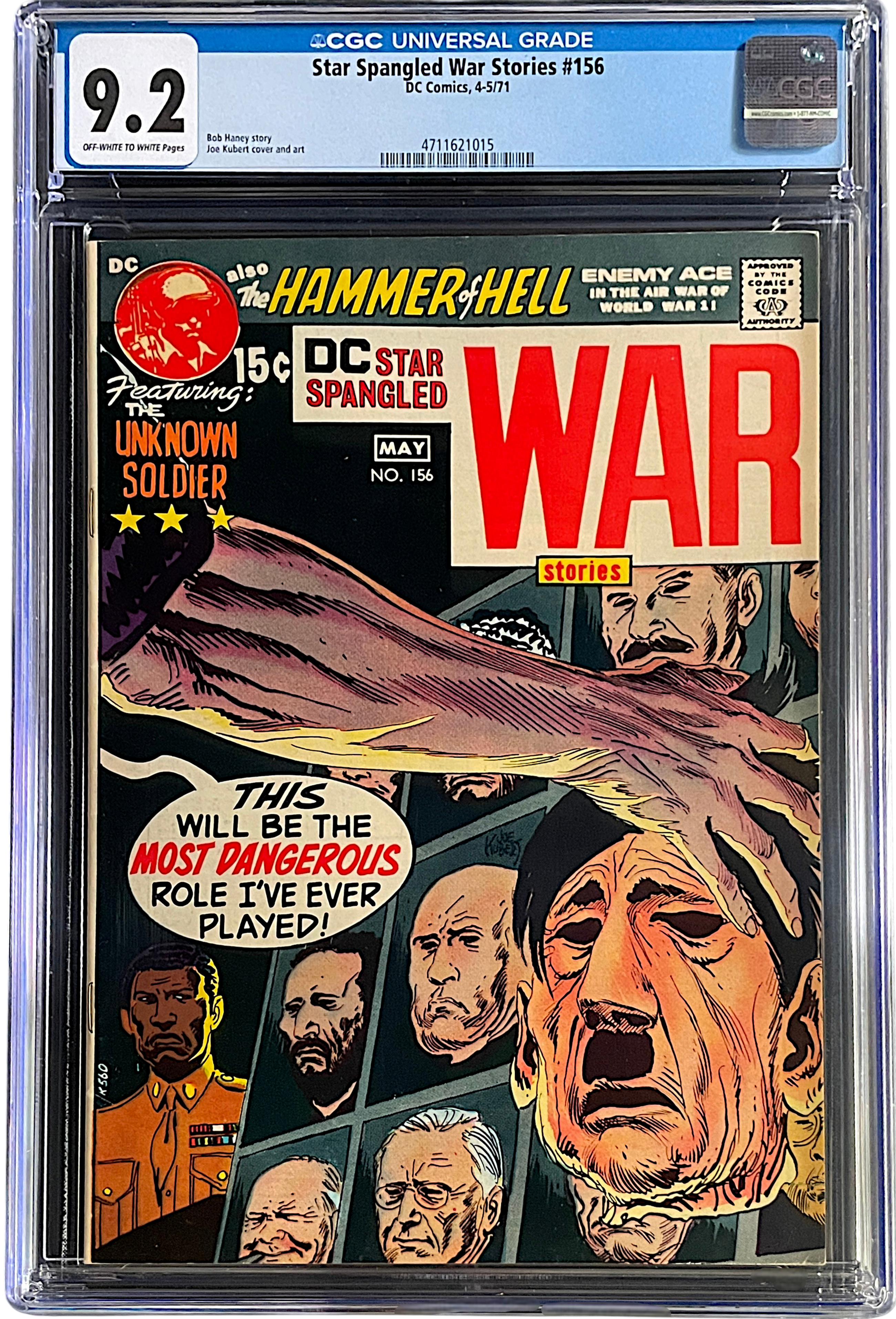 Star Spangled War Stories 156 CGC 9.2 OW to WH