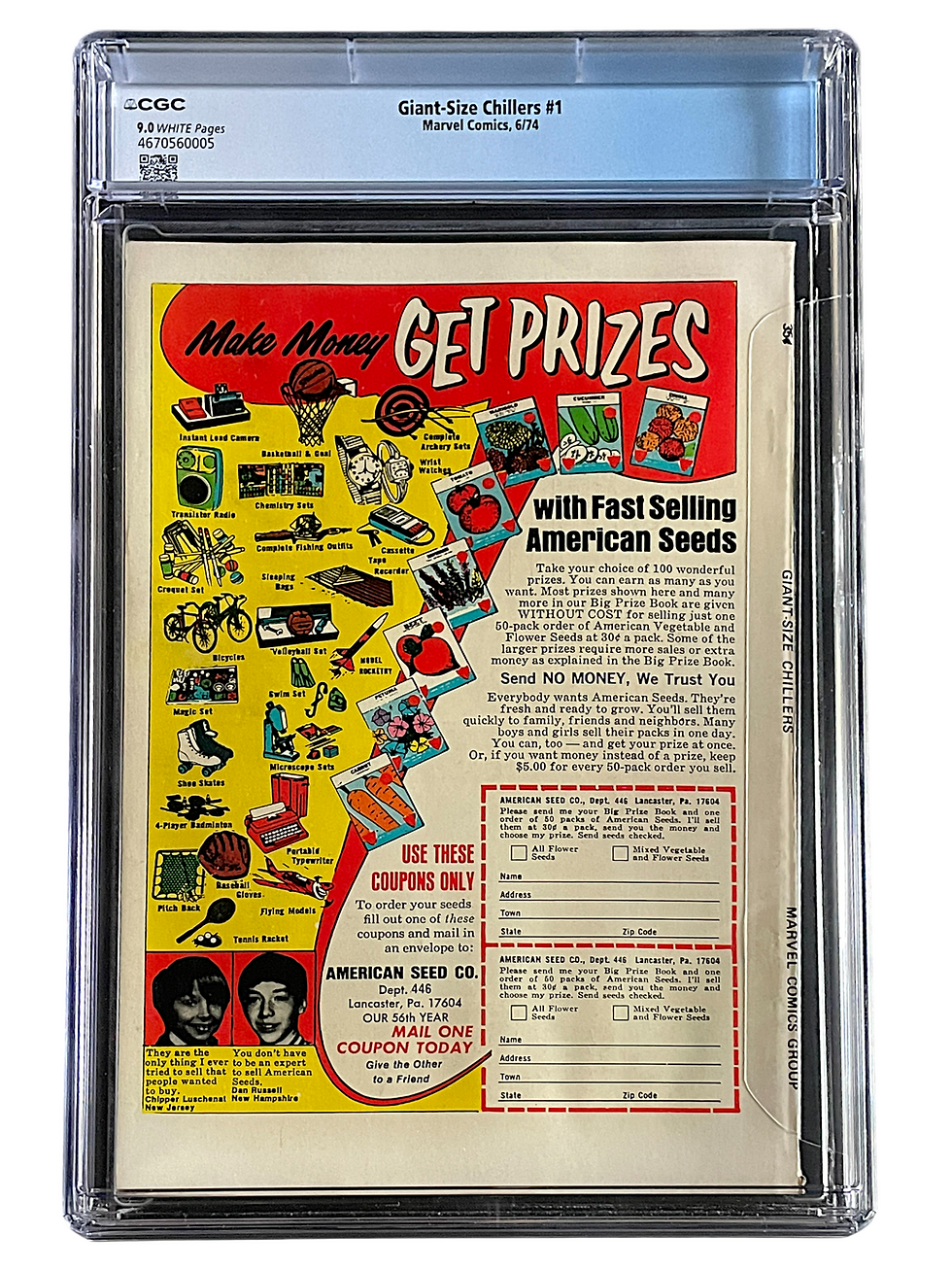 Thumbnail: Giant Size Chillers Featuring Dracula 1 CGC 7.5 OW to WH