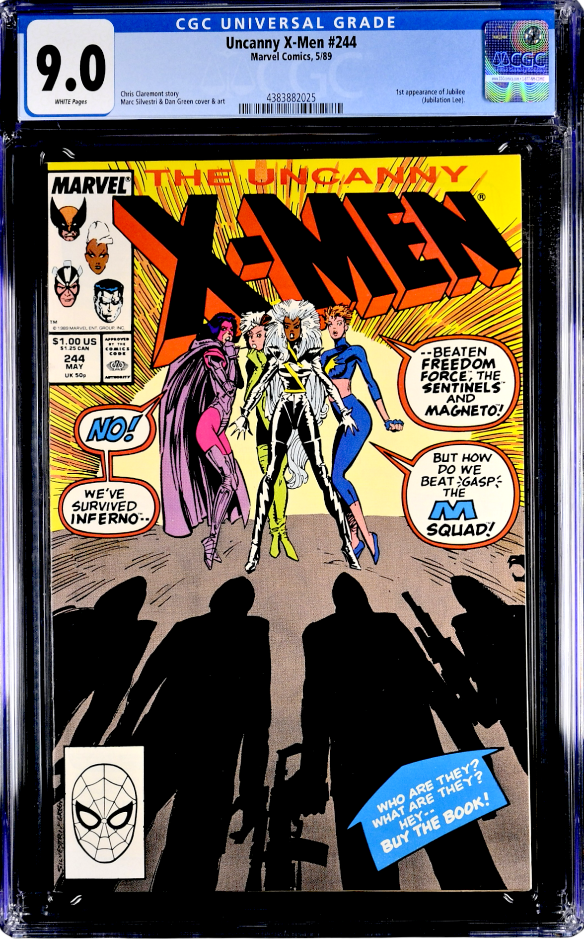 X-Men 244 CGC 9.0 WH