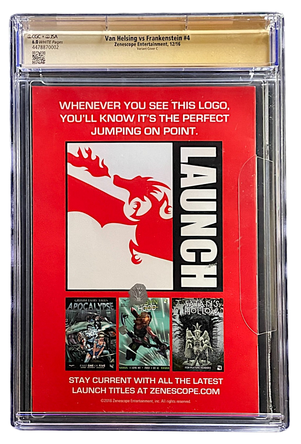 Thumbnail: Van Helsing vs. Frankenstein 4 JSA CGC 6.0  Kate Beckinsale Authentic Autograph