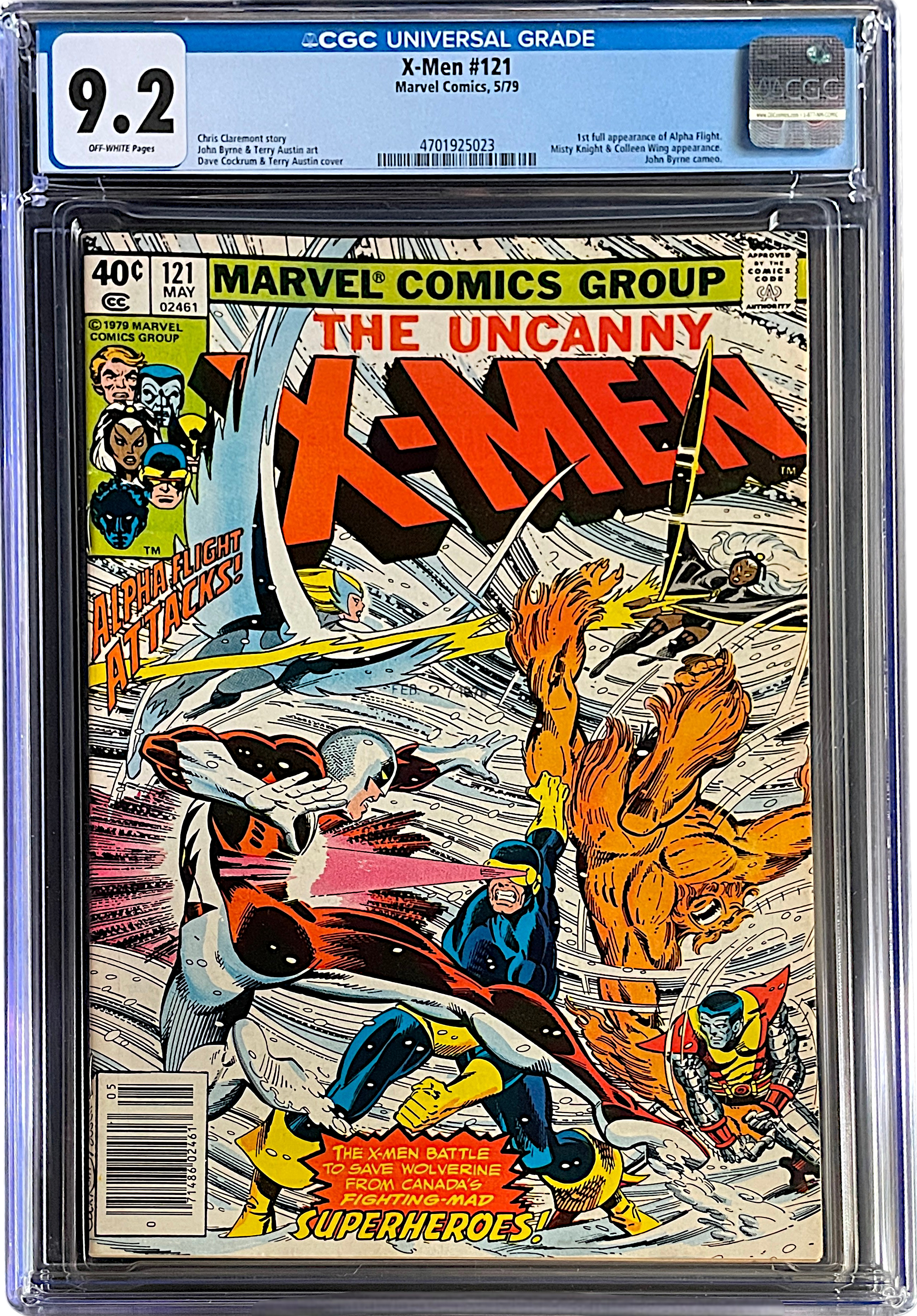 X-Men 121 CGC 9.2 OW