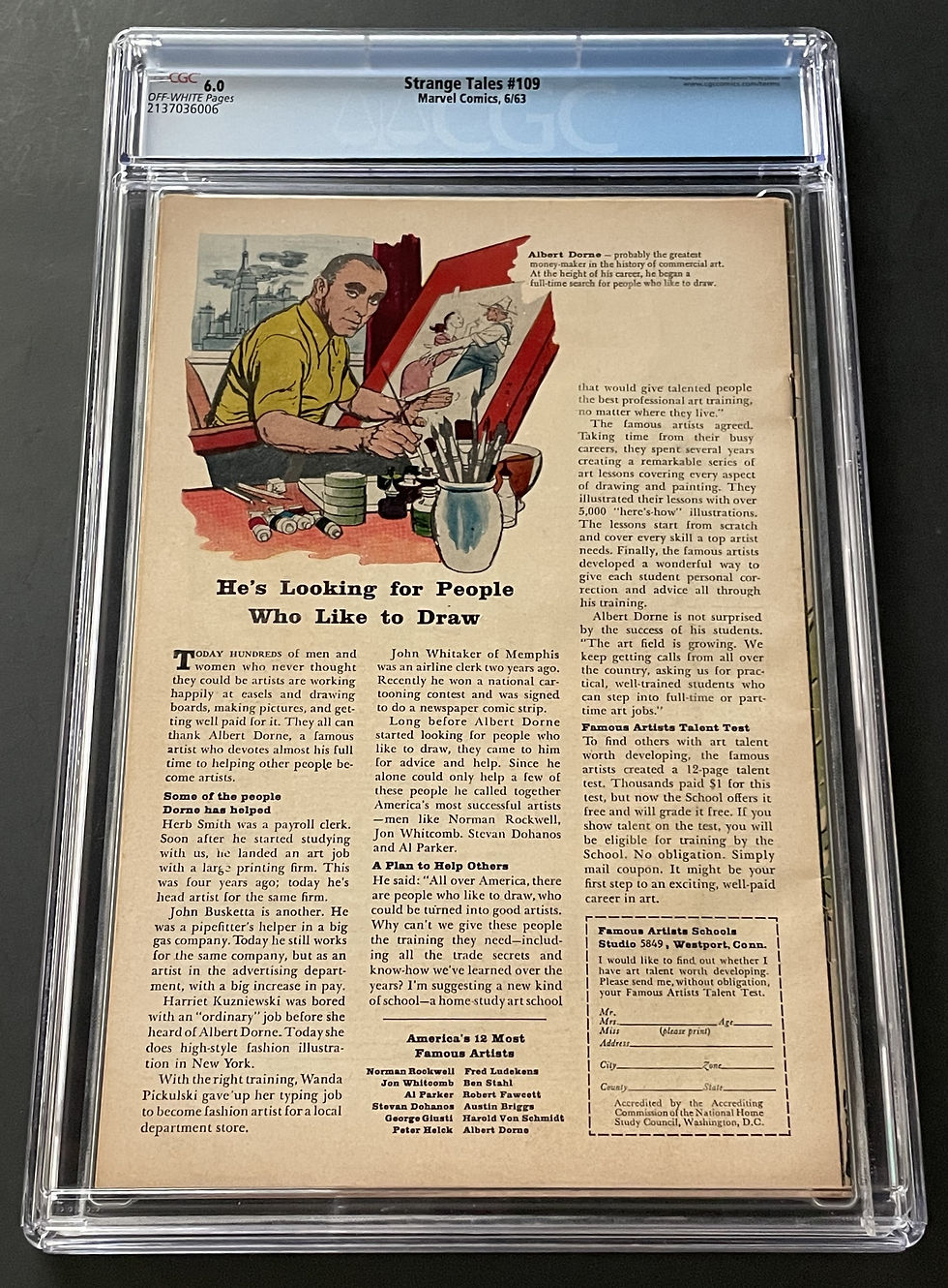 Thumbnail: Strange Tales #109 CGC 6.0 Off-WH Pages