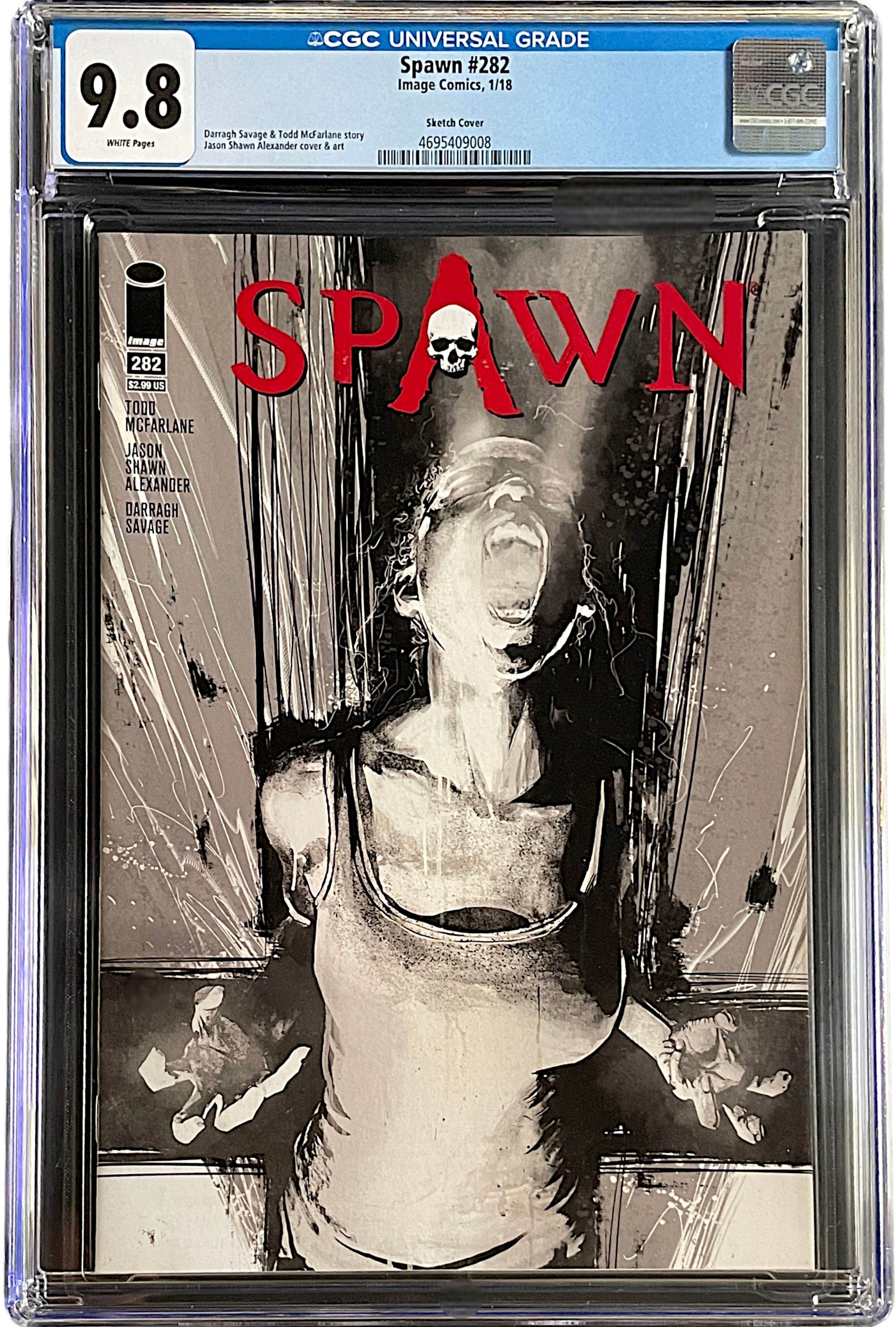 Spawn 282 Sketch Cover CGC 9.8 WH