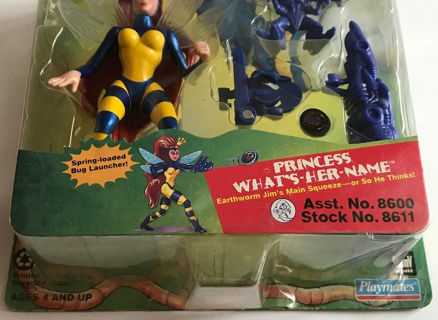 Thumbnail: 1994 Earthworm Jim Princess What's-Her-Name With Runt Zurb Figure