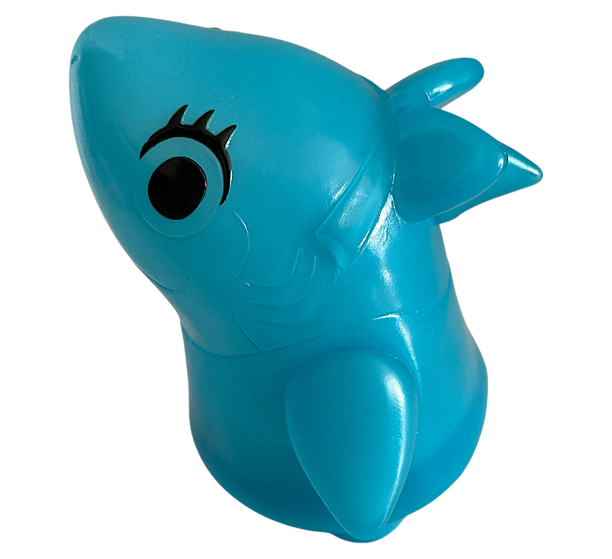 Thumbnail: Japanese Red Shark Girl Clear Blue Soft Viny Figure Pre-Owned