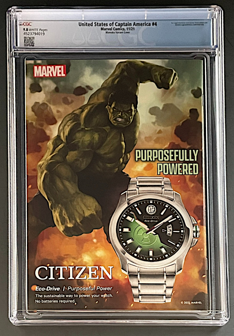 Thumbnail: United States of Captain America 4 CGC 9.8 WH Momoko 1:25 Variant Cover