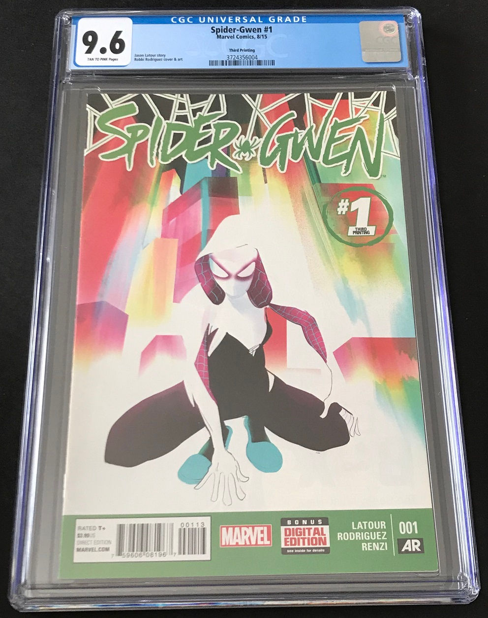 Spider-Gwen 1 CGC 9.6 OW to WH