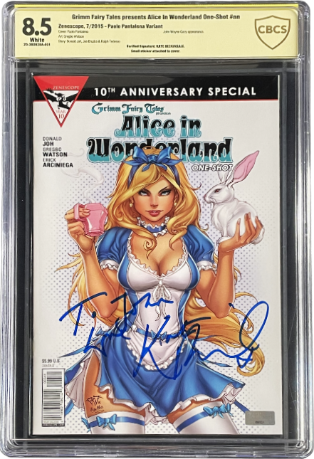 Grimm Fairy Tales Presents Alice In Wondeland CBCS 8.5 Signed by Kate Beckinsale