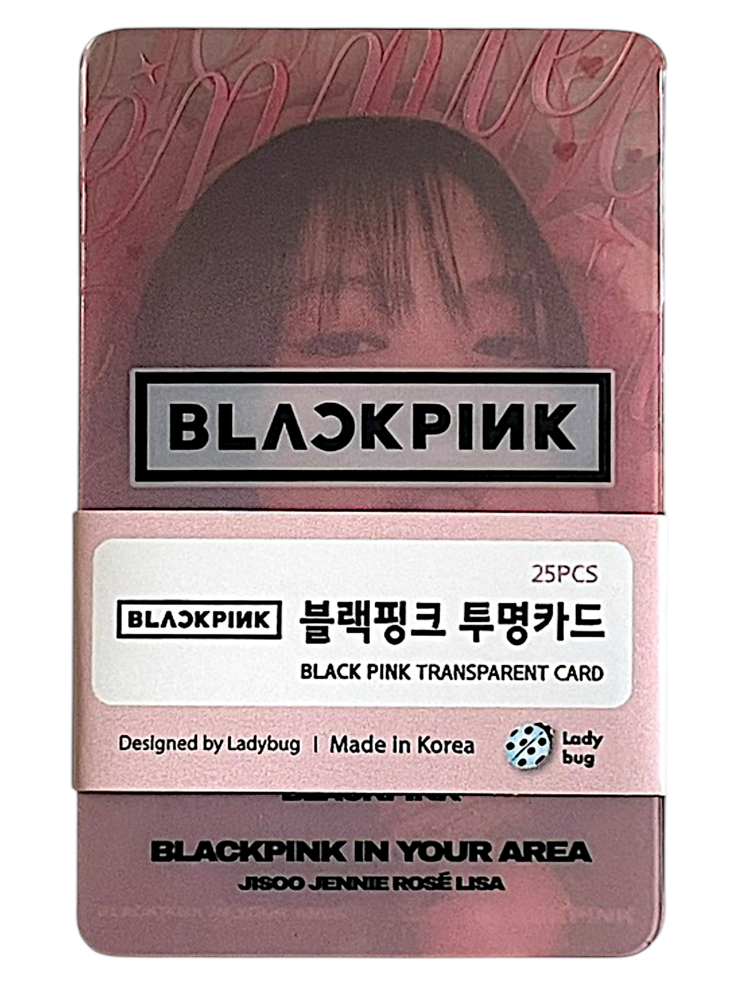 Black Pink Transparent Card Korean Version