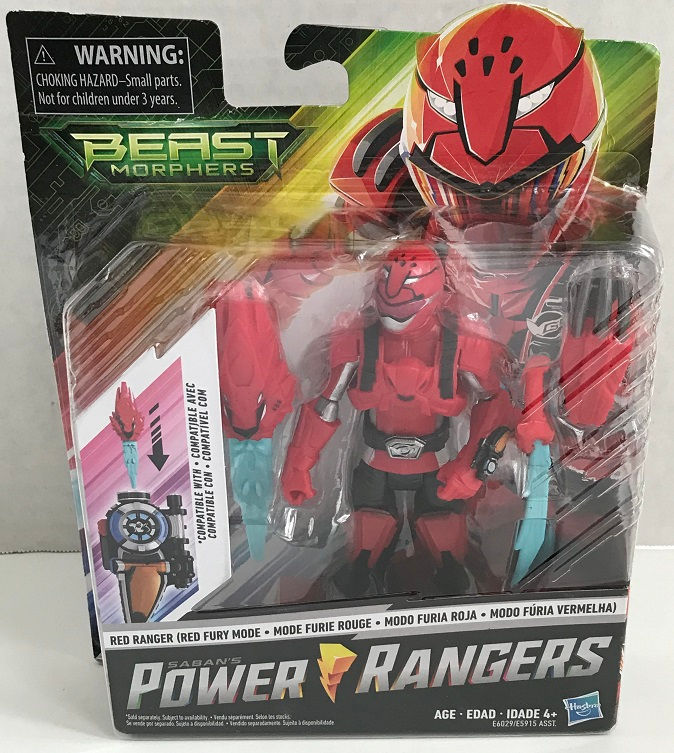 Thumbnail: Power Rangers Beast Morphers Red Ranger Fury Mode Basic Action Figure