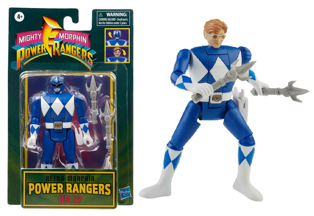 Power Rangers Retro-Morphin Blue Ranger Billy Fliphead Figure