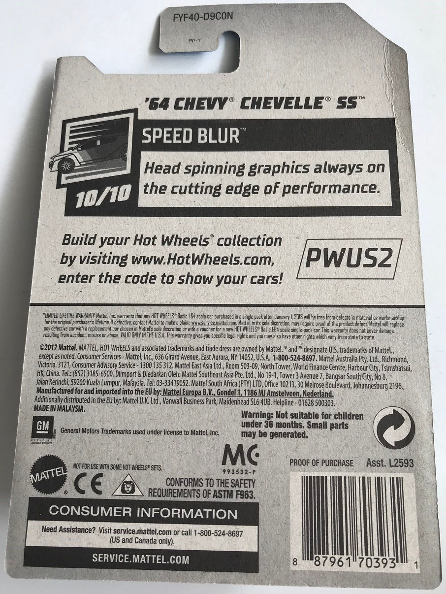 Thumbnail: Hot Wheels Speed Blur '64 Chevelle SS