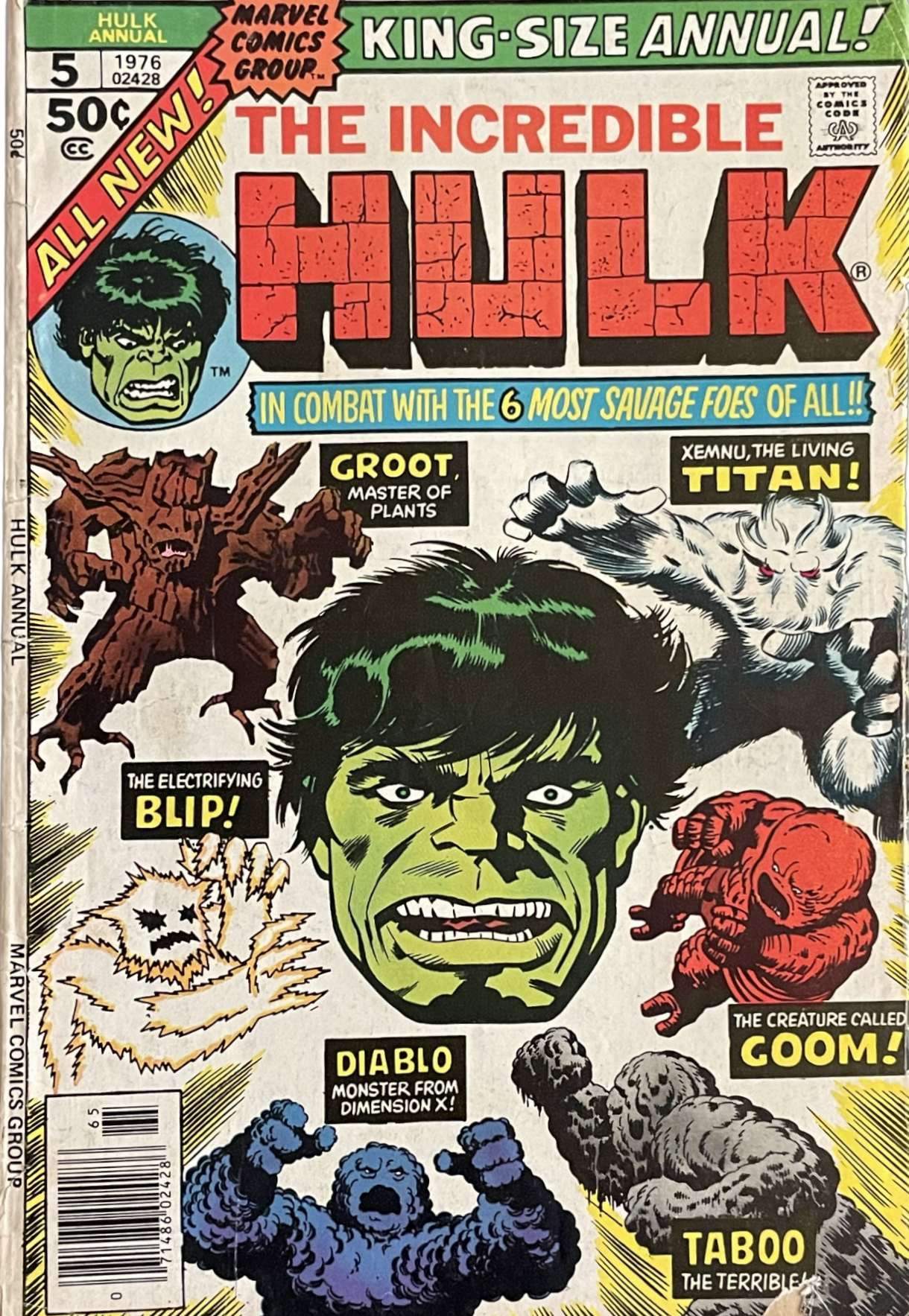 Incredible Hulk Annual #5 VG-