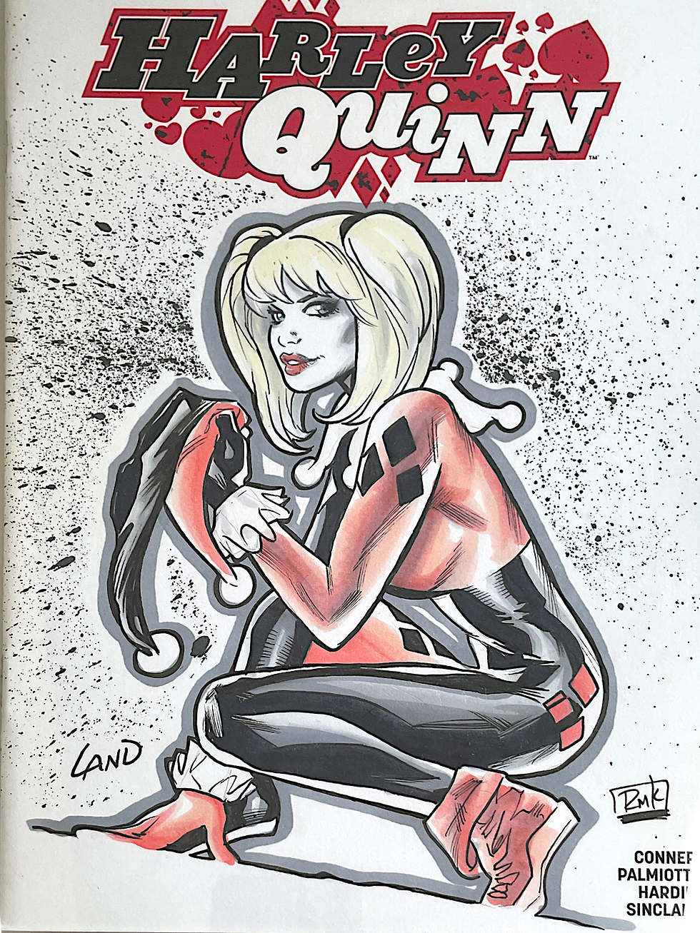 Thumbnail: Harley Quinn 1 CGC SS 9.8 WH Sketch SIgned by Greg Land and  Ryan Kincaid